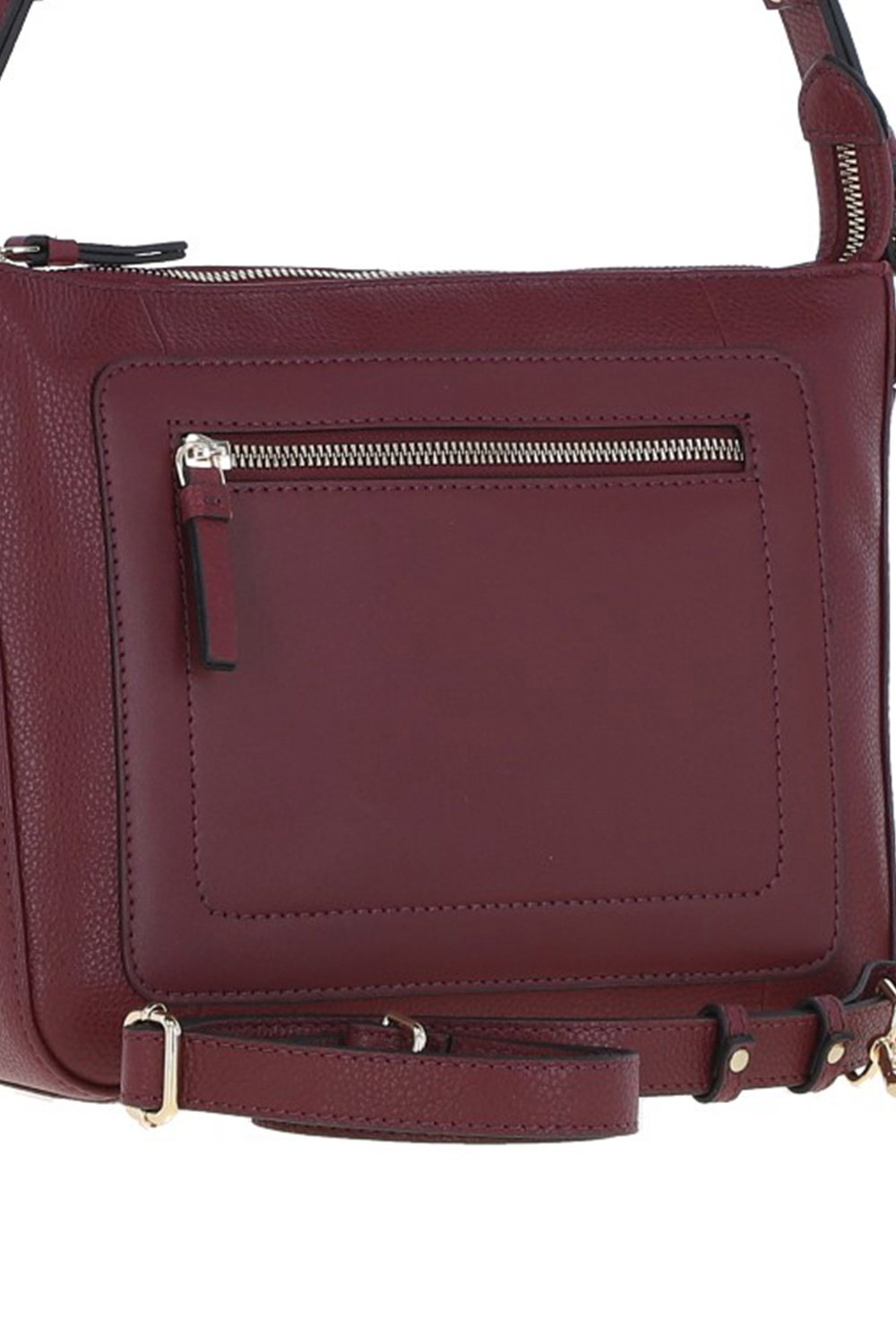 Wine Real Leather Shoulder Bag, Image 2 of 5