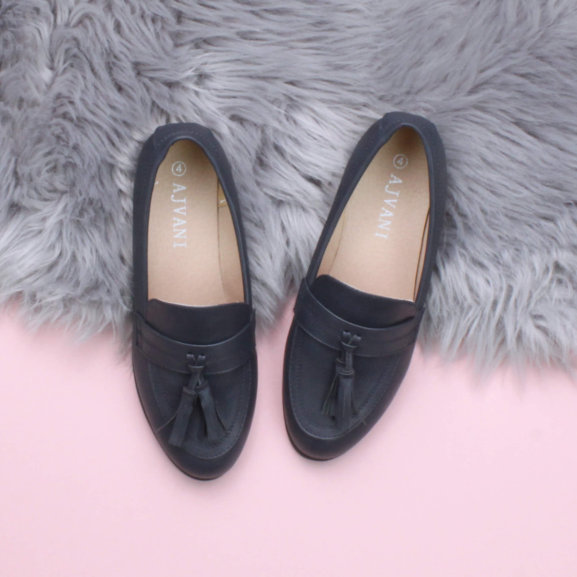 Navy Blue Flat Smart Casual Loafers, Image 4 of 6
