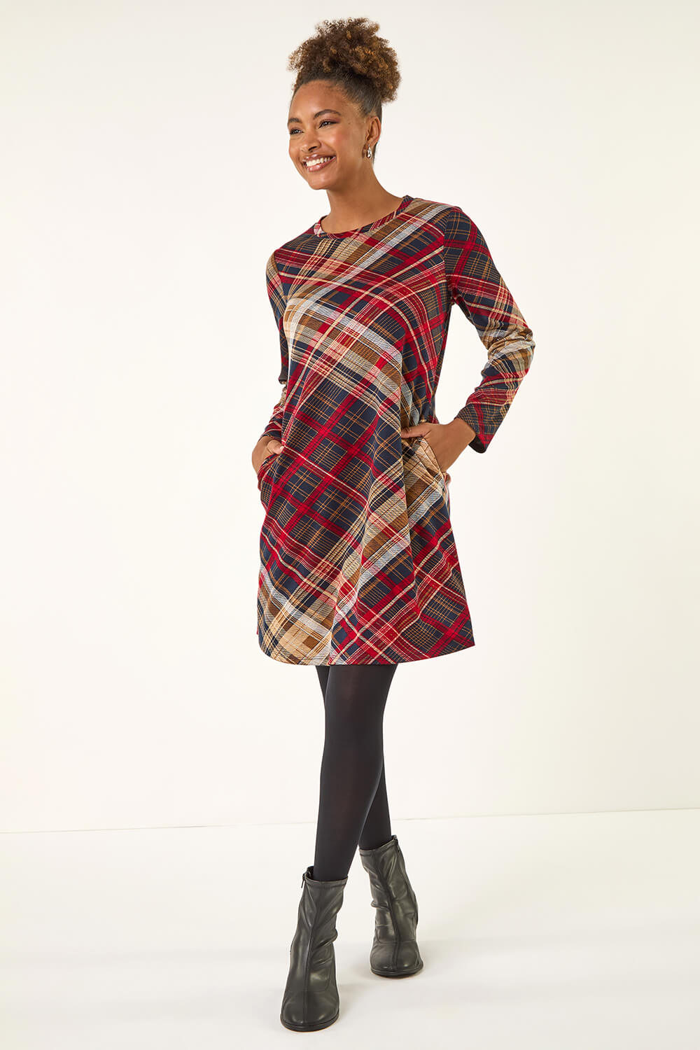 red tartan dress uk Penelope Royal Stewart Red Tartan Shirt Dress