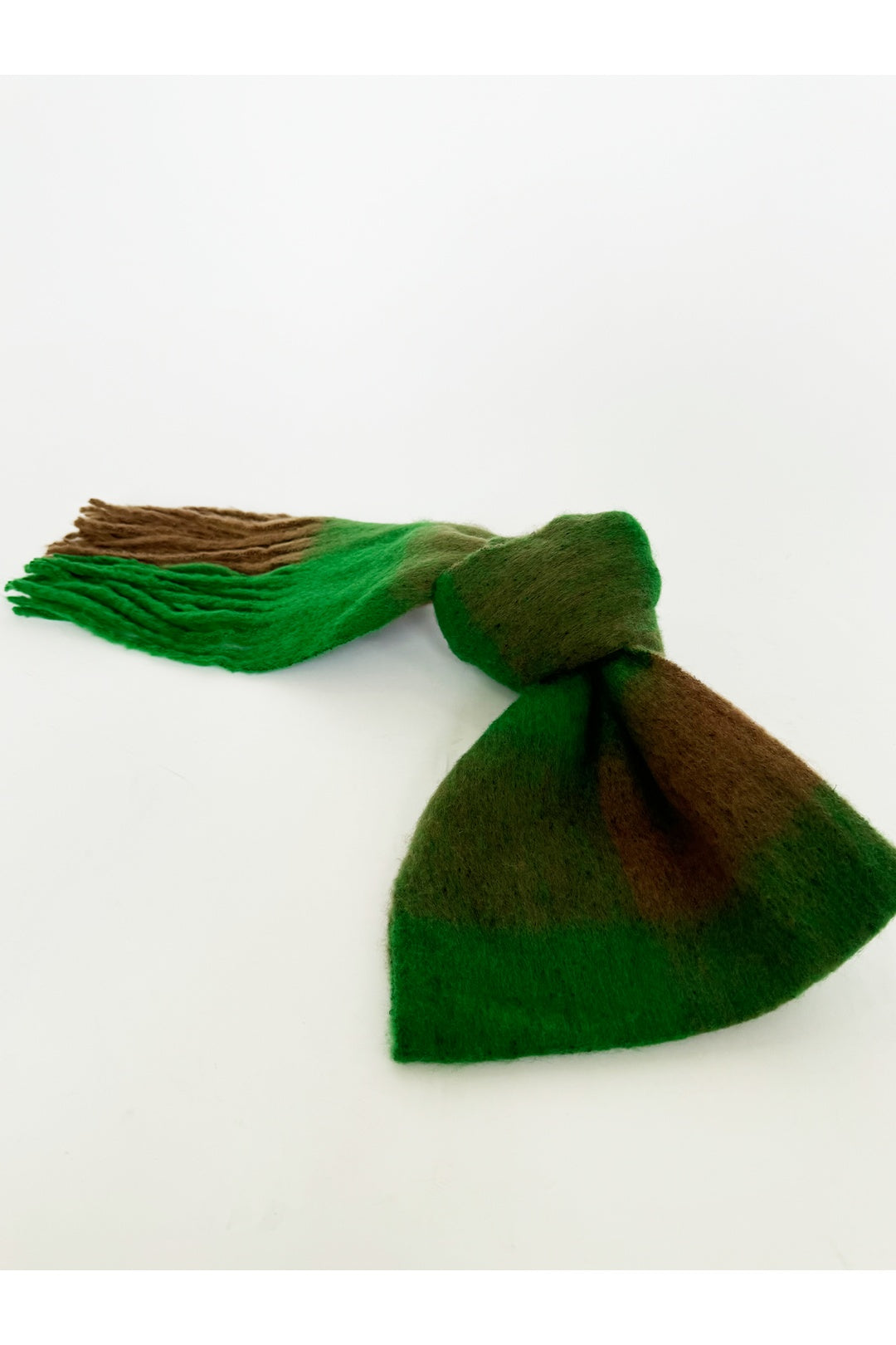 Green Chunky Check Scarf, Image 3 of 4