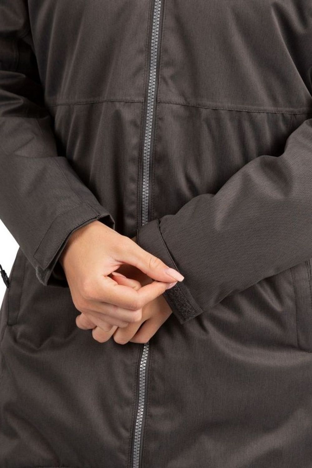 Dark Grey Trespass Dark Grey Wintry TP75 Waterproof Jacket, Image 4 of 8