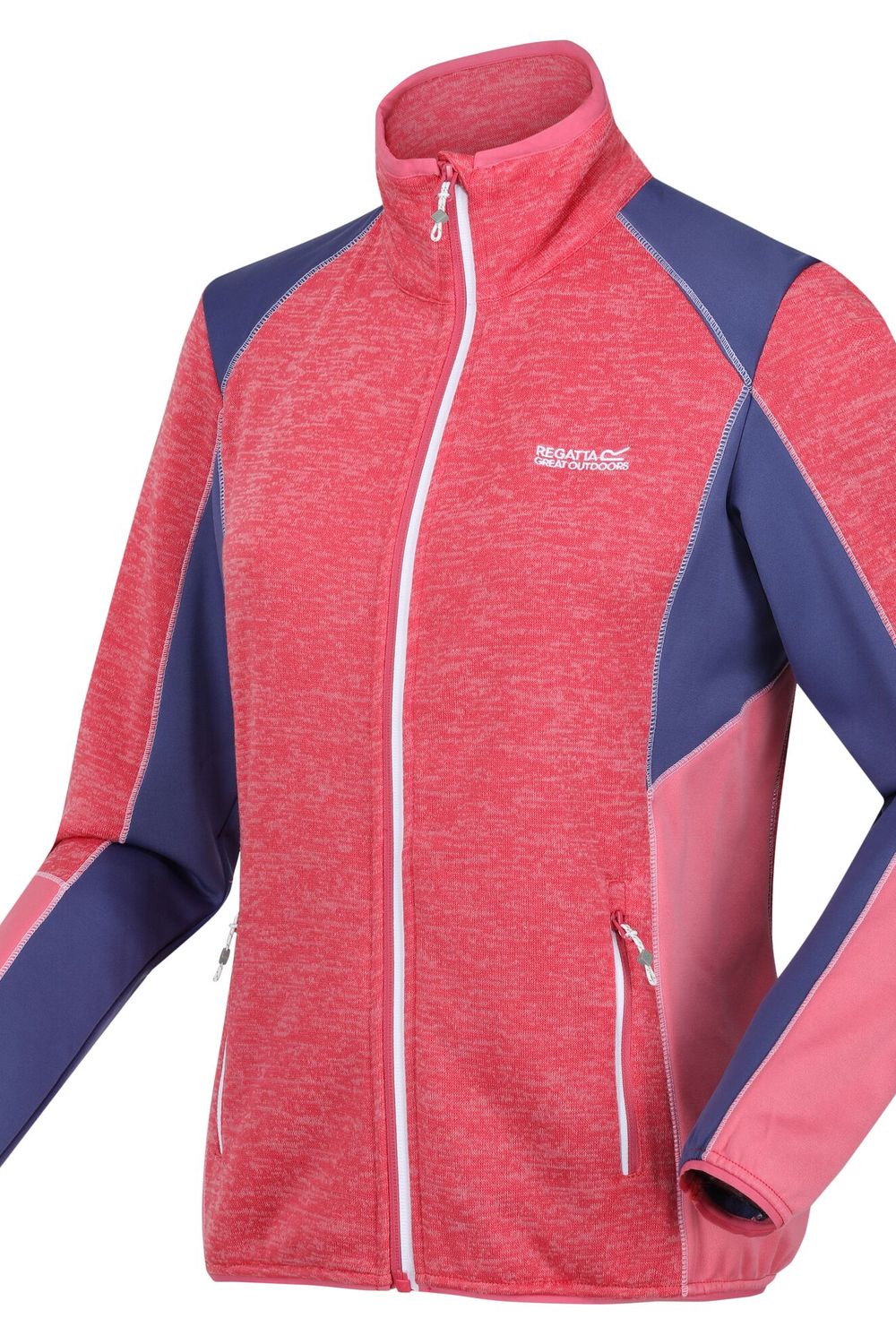 Multi Lindalla V Marl Full Zip Fleece Jacket, Image 6 of 8