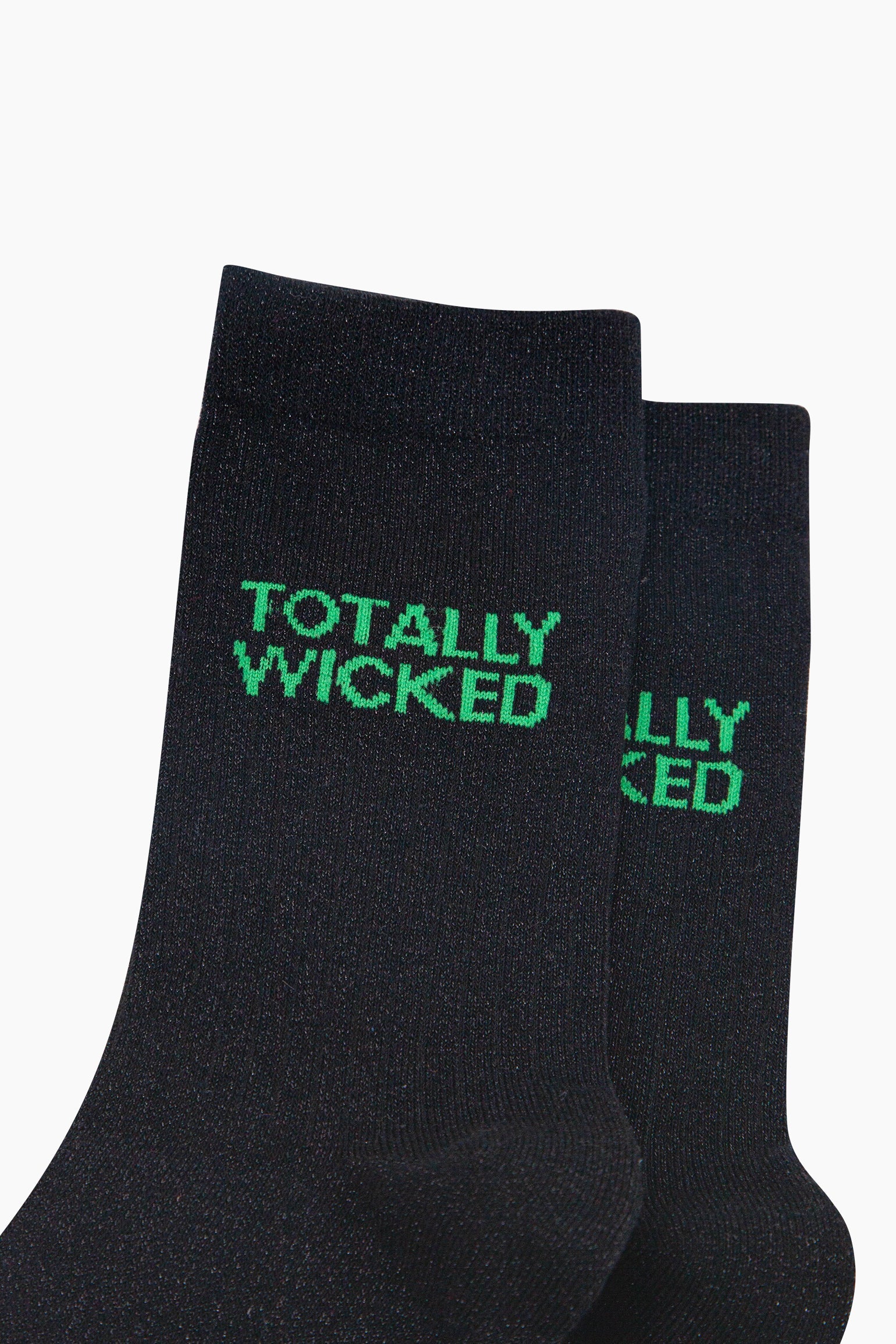 Black Totally Wicked Combed Cotton Glitter Socks, Image 3 of 4