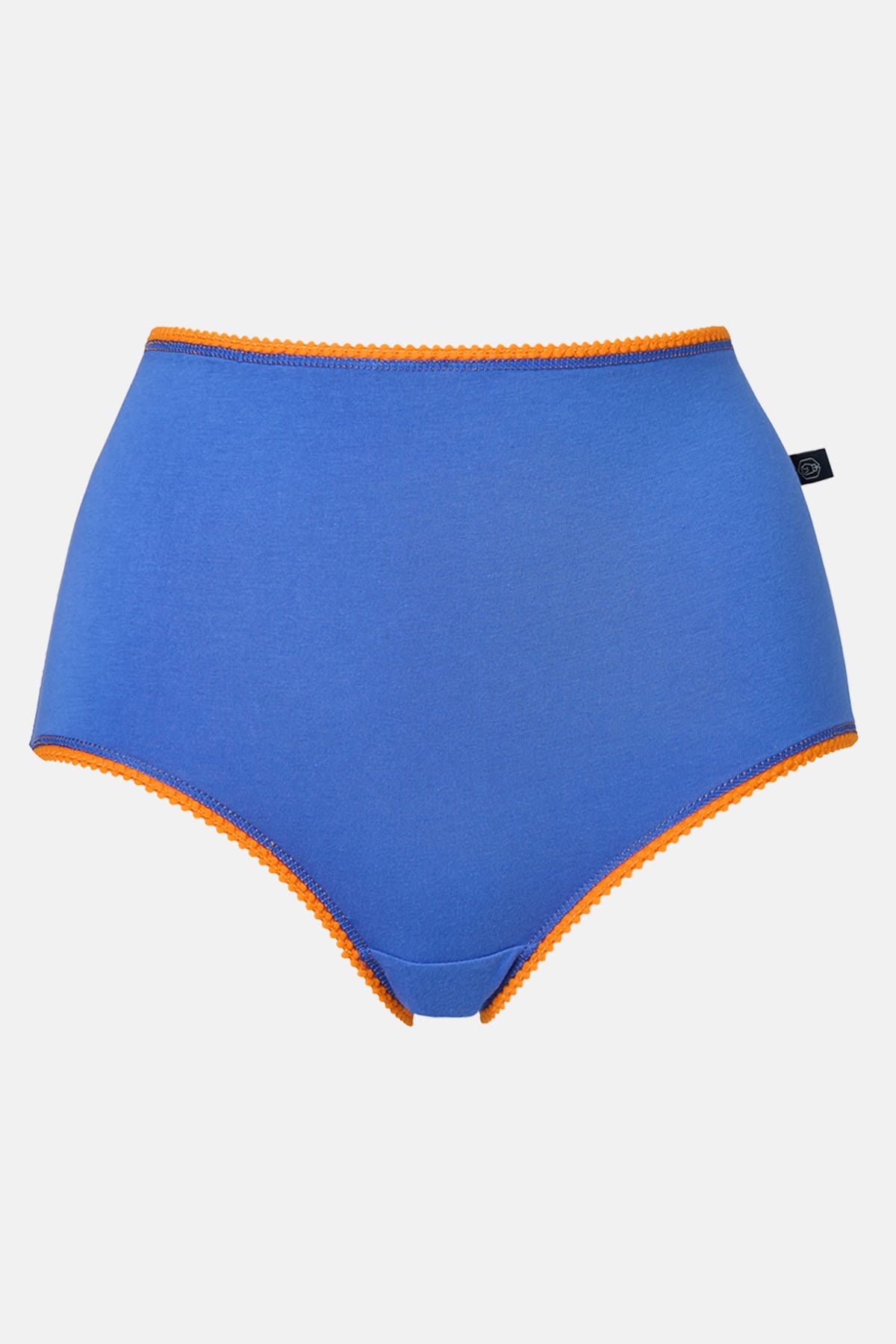 Midnight Blue Pack of Three "Citron Blue" Cotton Full Briefs, Image 6 of 7