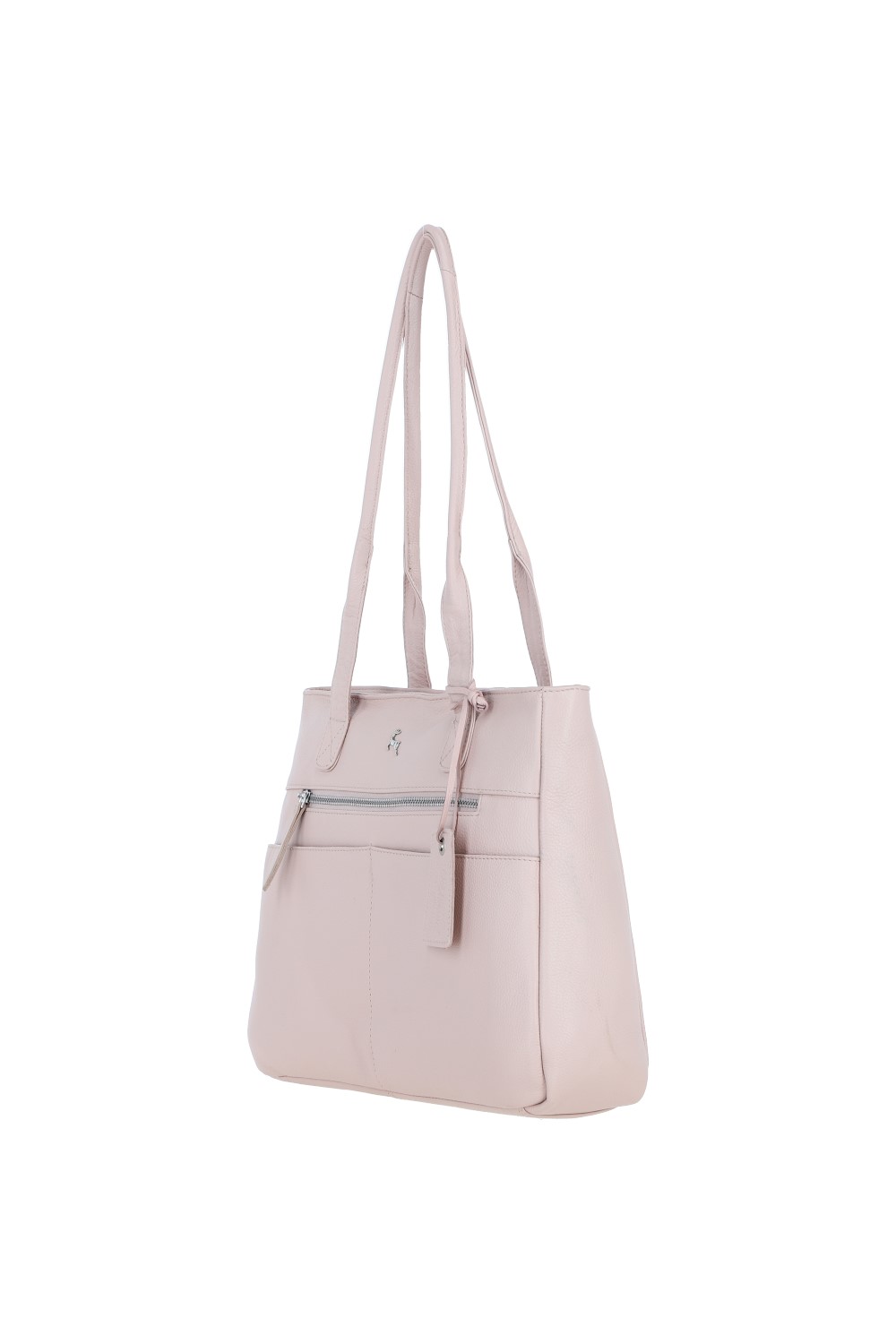 Light Pink 'London' Real Leather Shoulder Bag, Image 3 of 5
