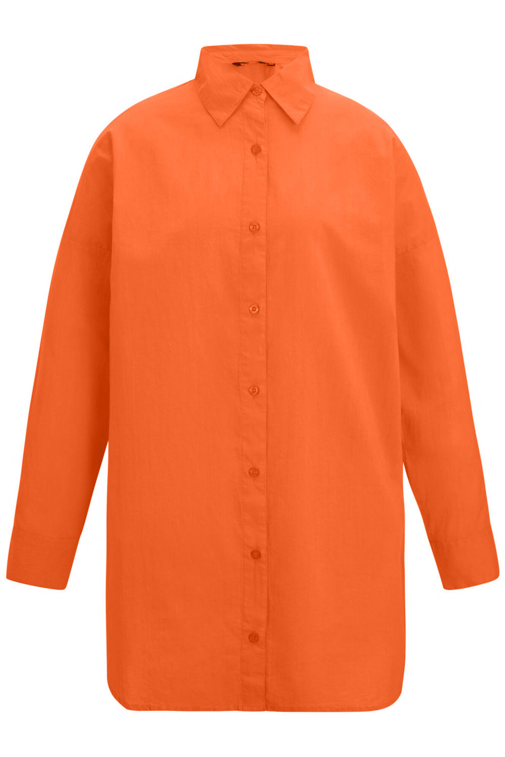 Orange Prena Cover Up Plain Beach Shirt, Image 2 of 3