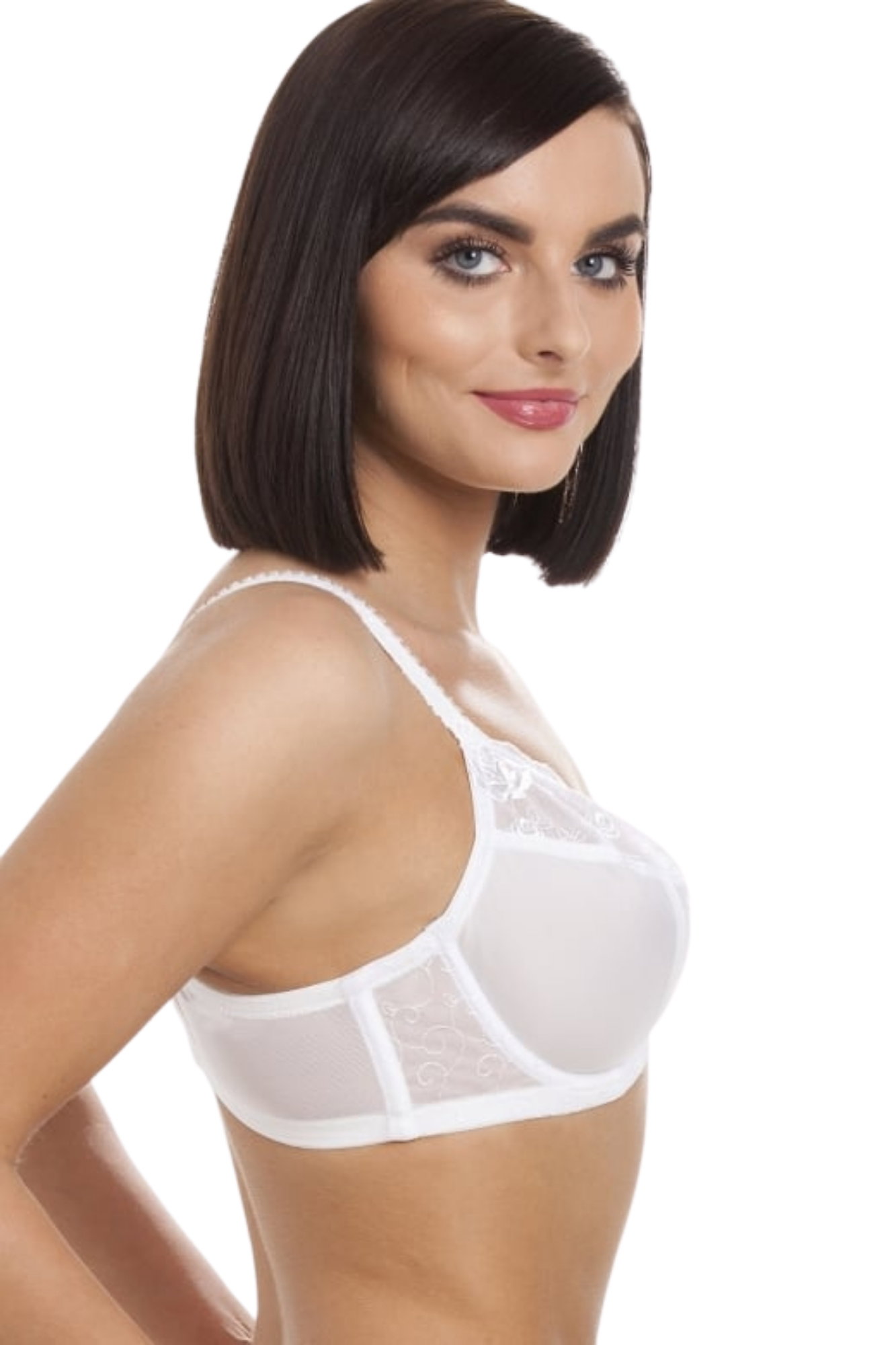 White Camille Lingerie White Underwired Non Padded Full Cup Bra, Image 4 of 5