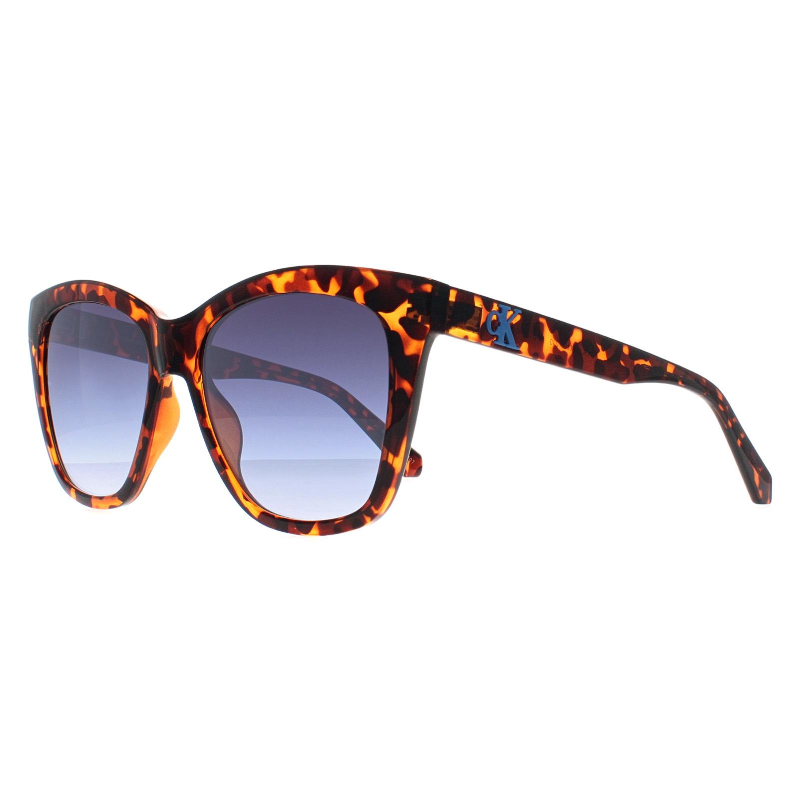 Brown Calvin Klein Brown Square Havana Blue Gradient CKJ22608S, Image 2 of 4