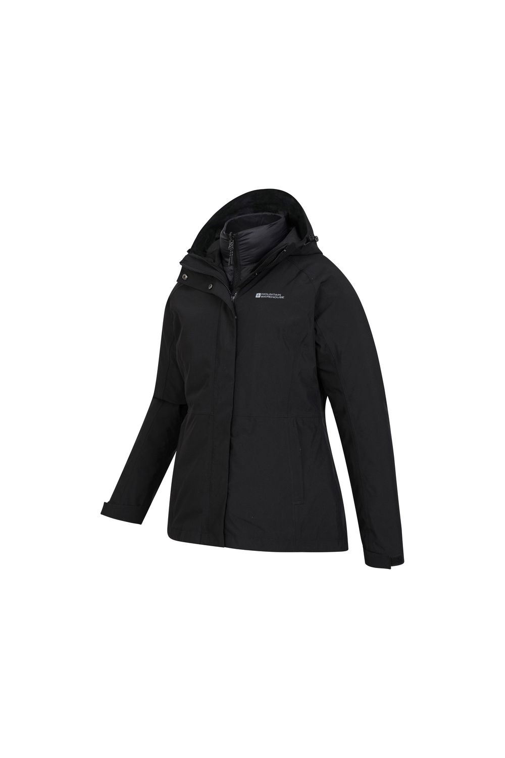 Black Alaskan 3 in 1 Padded Jacket, Image 4 of 6