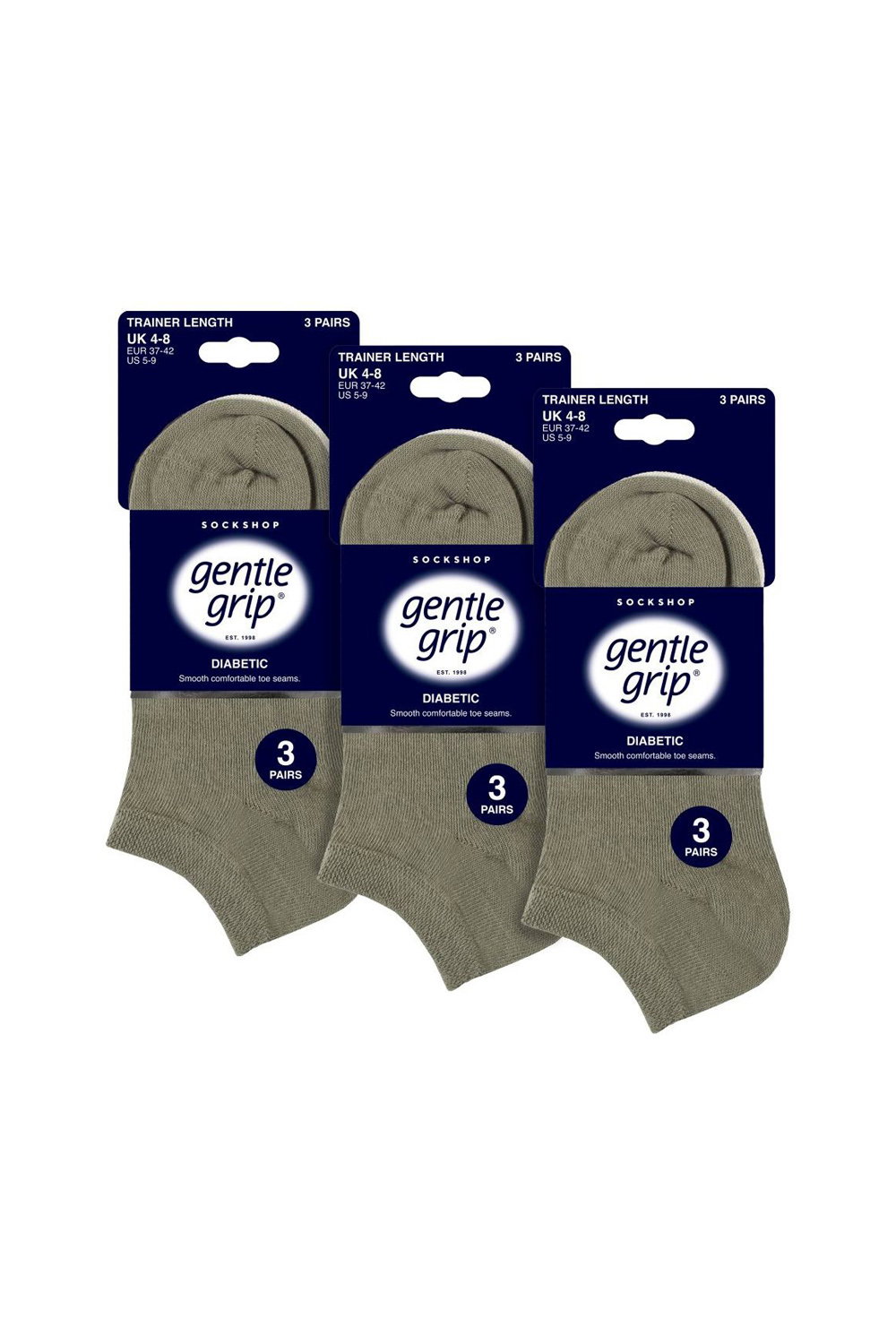 Grey 9 Pack Honeycomb Top Ankle Cotton Socks, Image 2 of 2