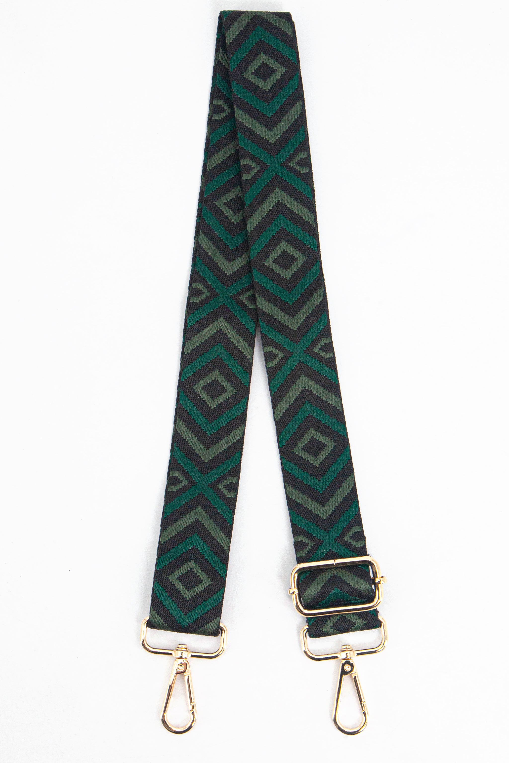 Khaki Aztec Woven Bag Strap, Image 1 of 4