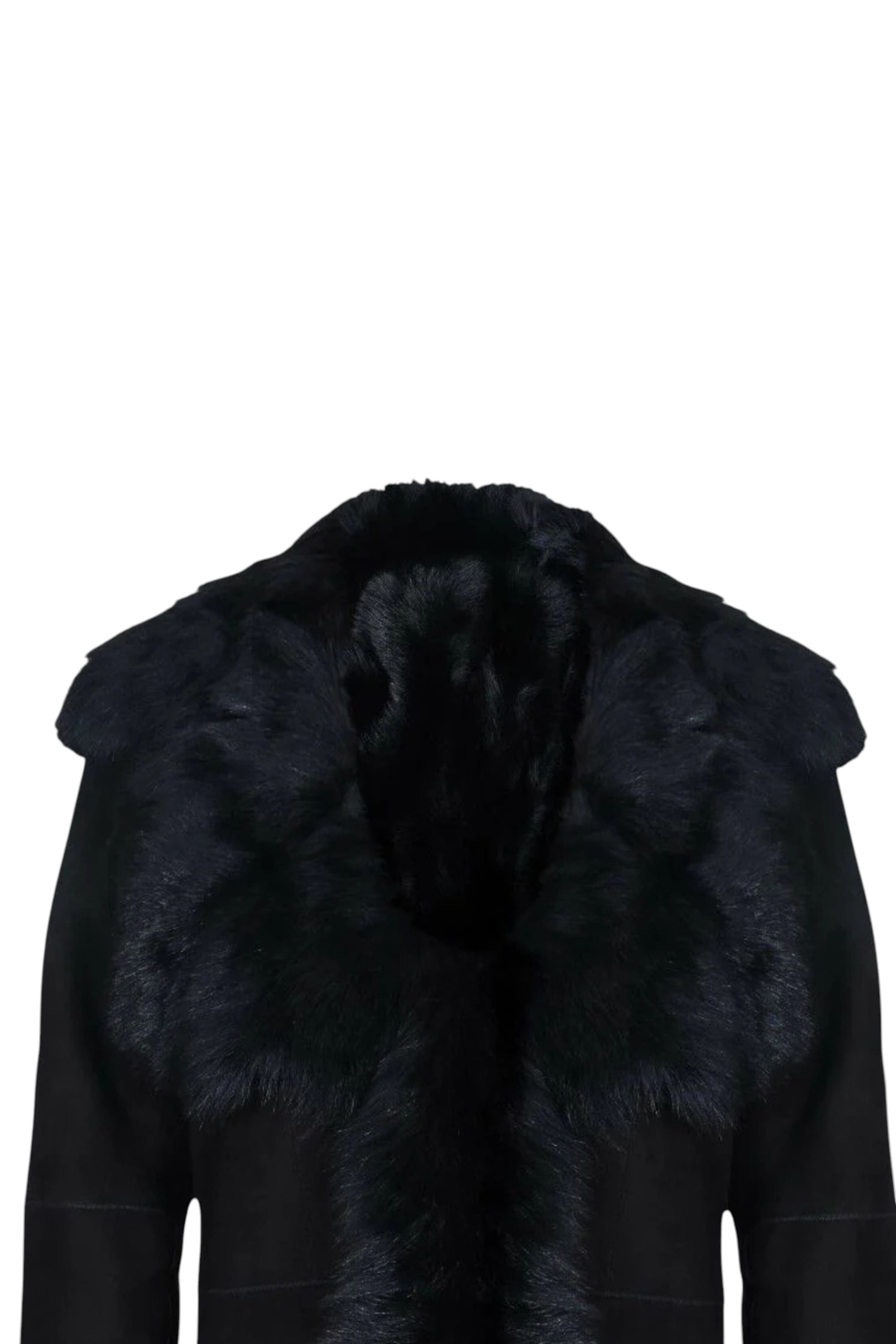 Black Toscana Sheep Suede Leather Trench Coat, Image 6 of 8