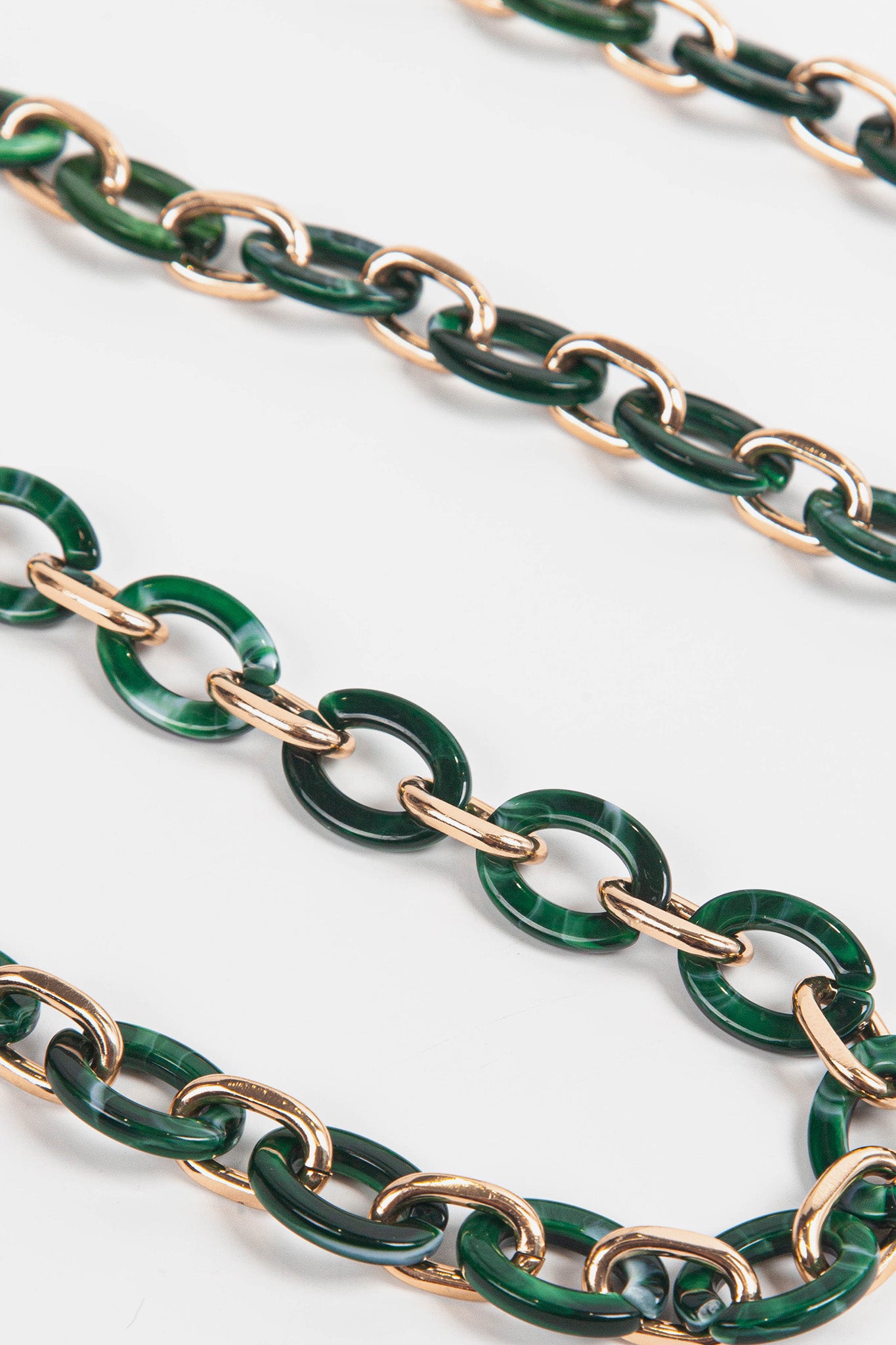 Green Sarta Green Marbled Oval Link Acrylic Bag Strap, Image 1 of 3