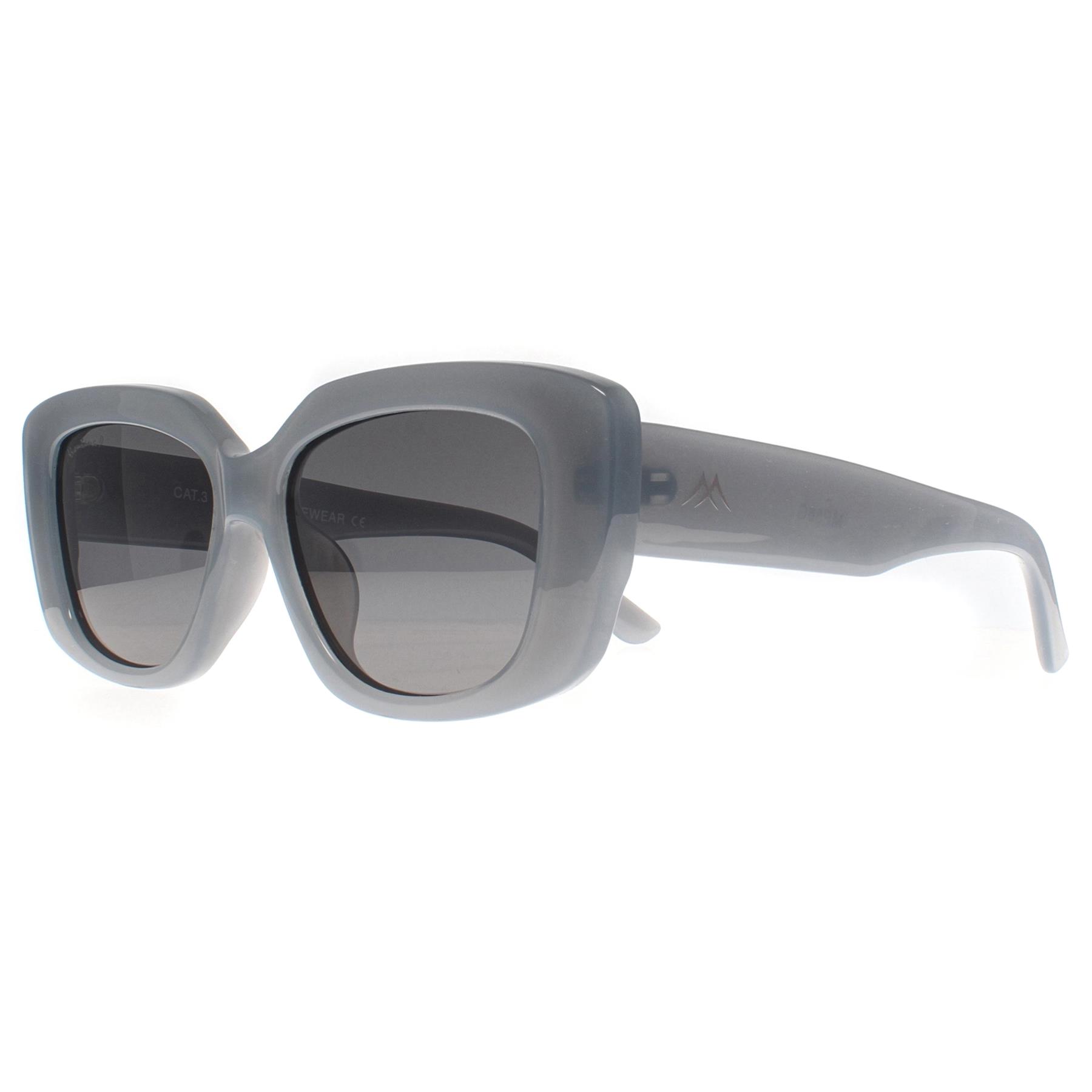 Rectangle Shiny Blue Cream Smoke Grey Polarized MP56, Image 2 of 3