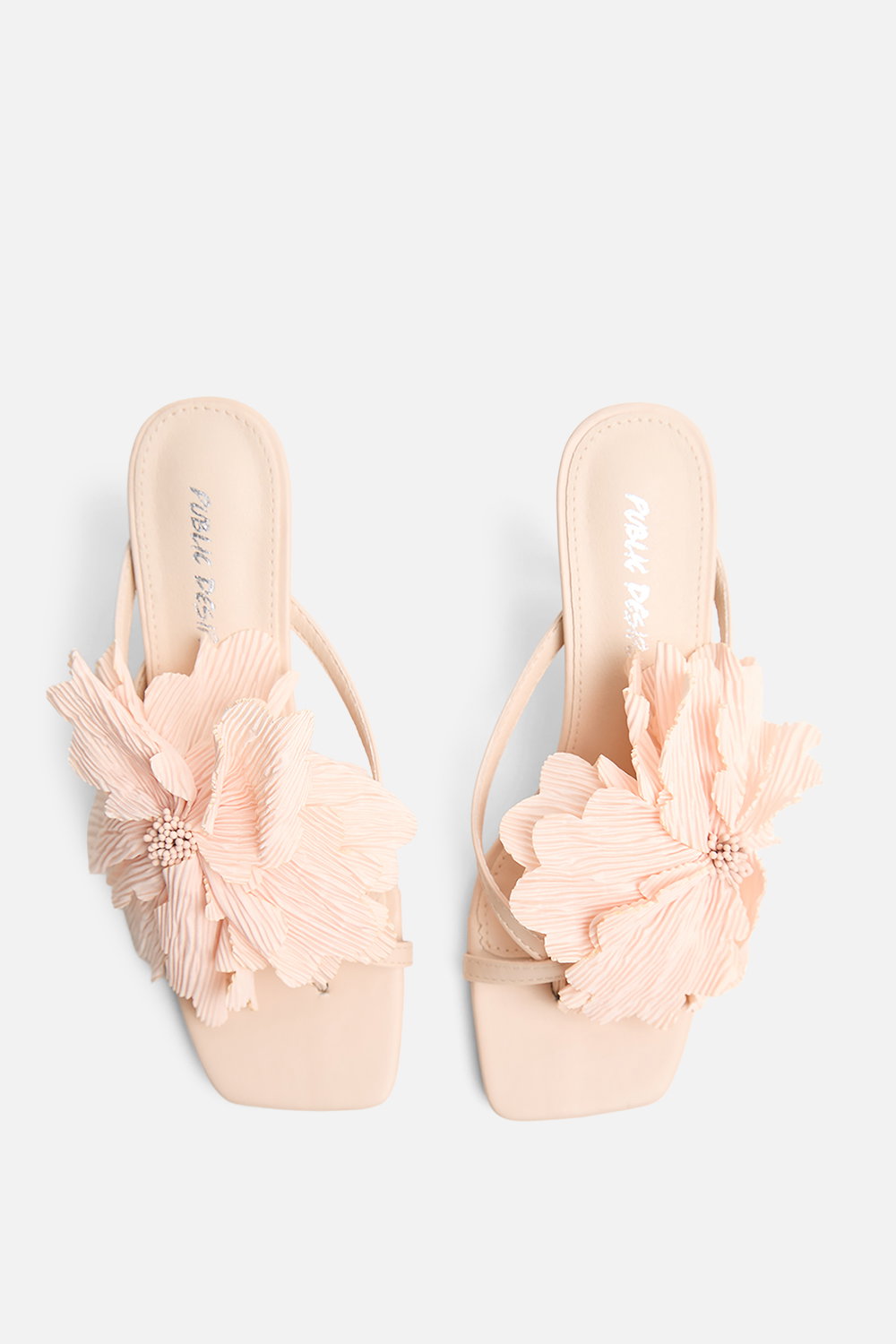 Peach Varley Peach 3-D Flower Mule Mid Heels, Image 3 of 4