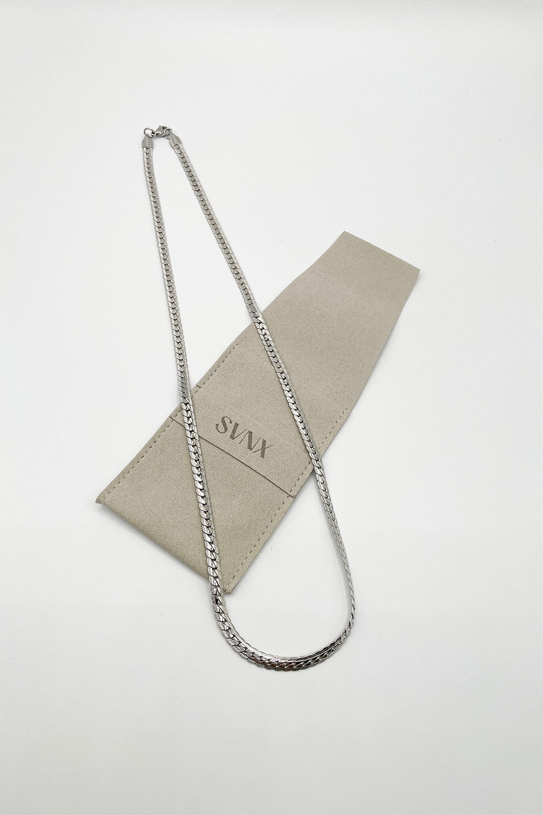 Silver SVNX Silver Interlocked Chain Necklace in Silver, Image 2 of 4
