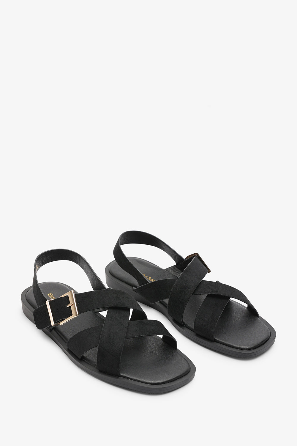 Black Capri Cross Over Open Toe Sandal, Image 4 of 6