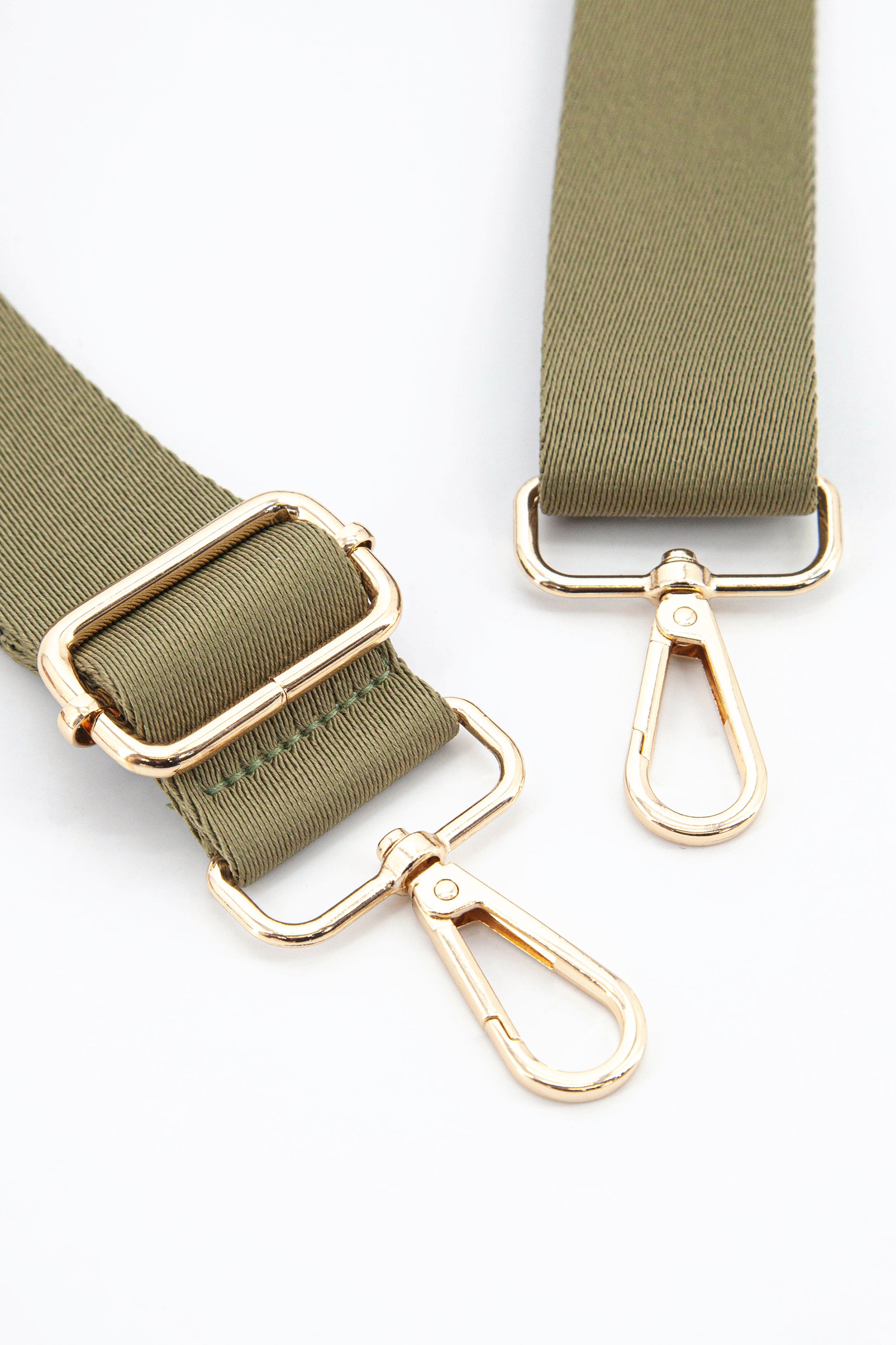 Khaki Plain Woven Wide Bag Strap, Image 2 of 4