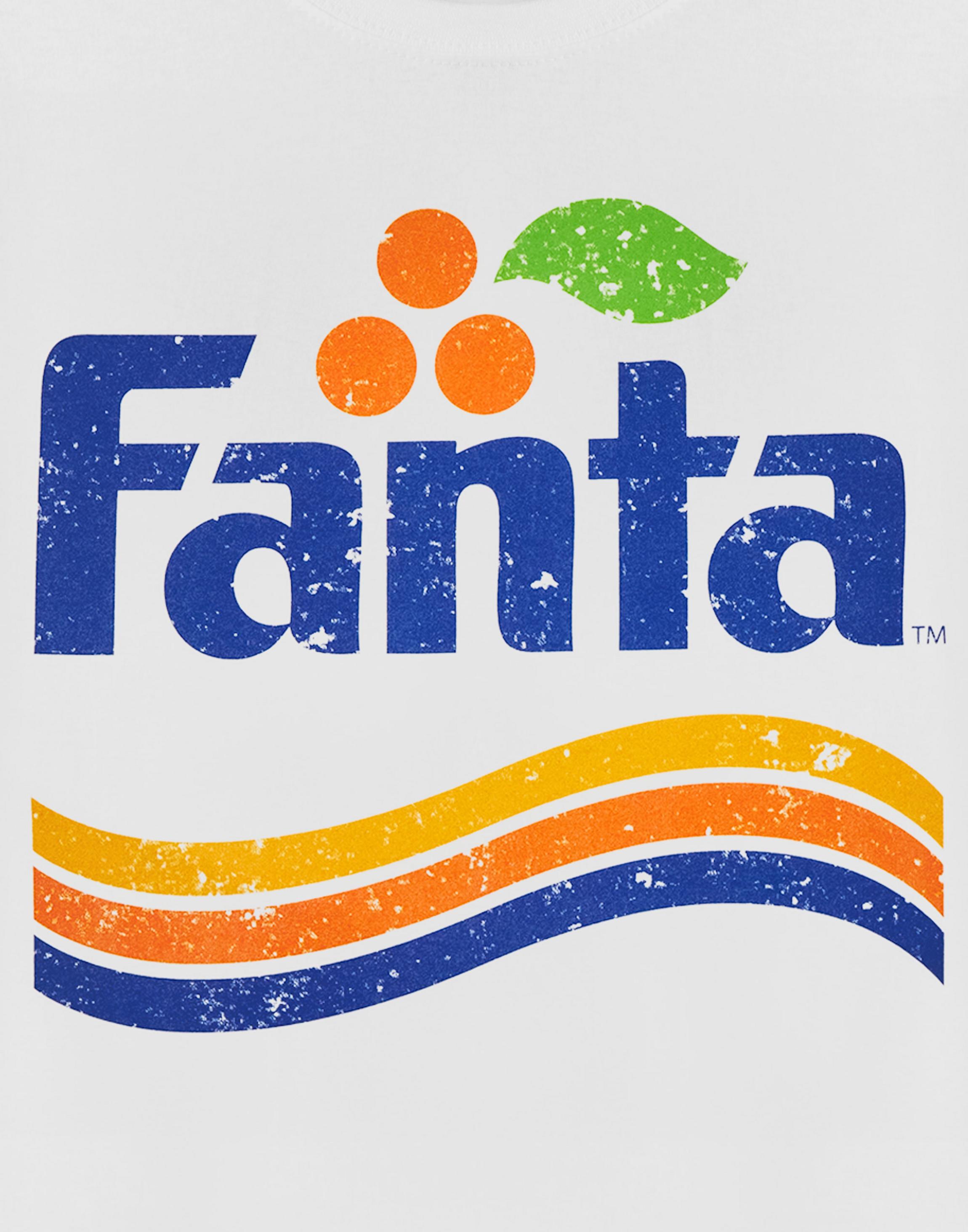 White Coca Cola Distressed Logo Fanta Small T-Shirt, Image 6 of 6
