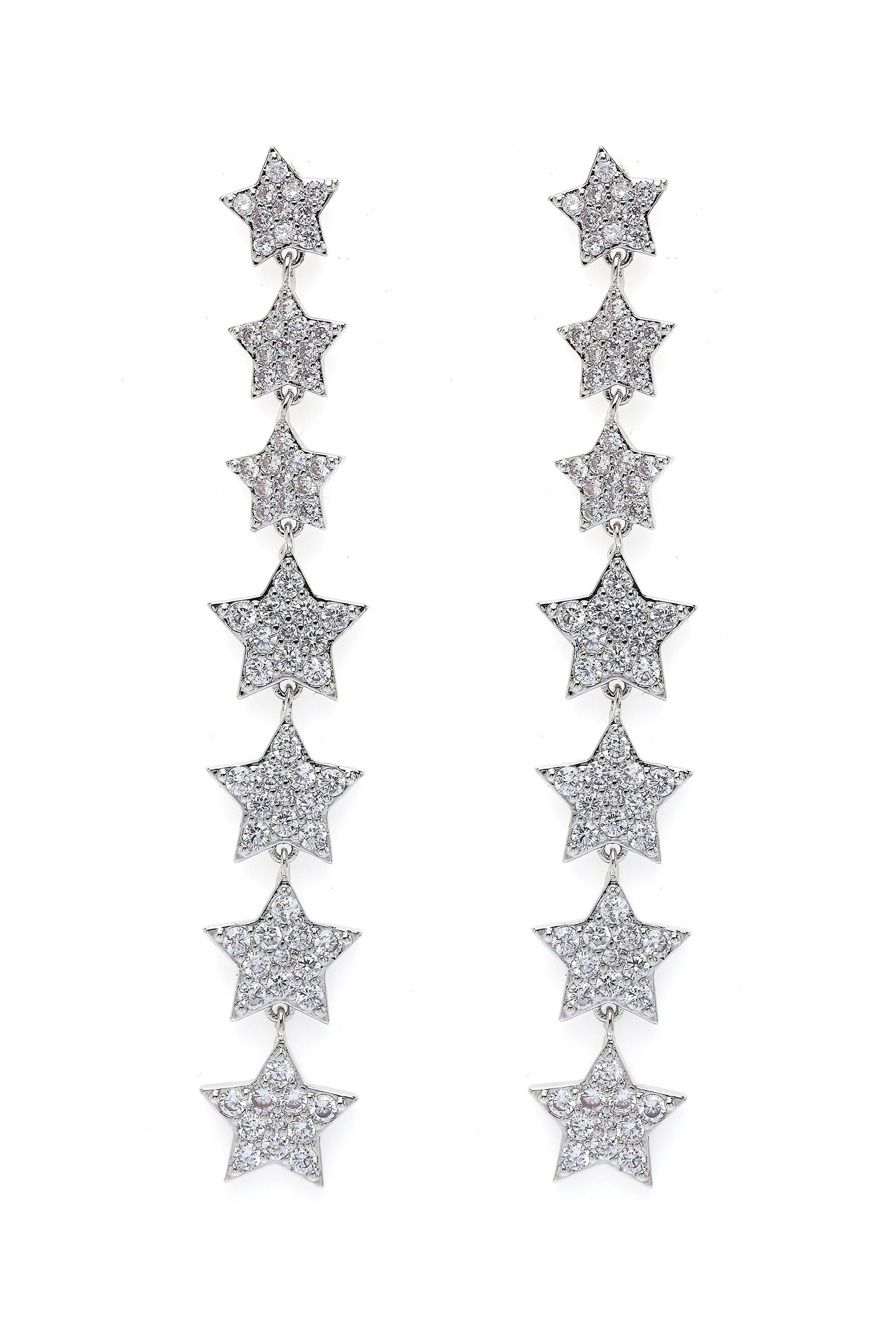 Metallic Celestial Long Dangle Earrings