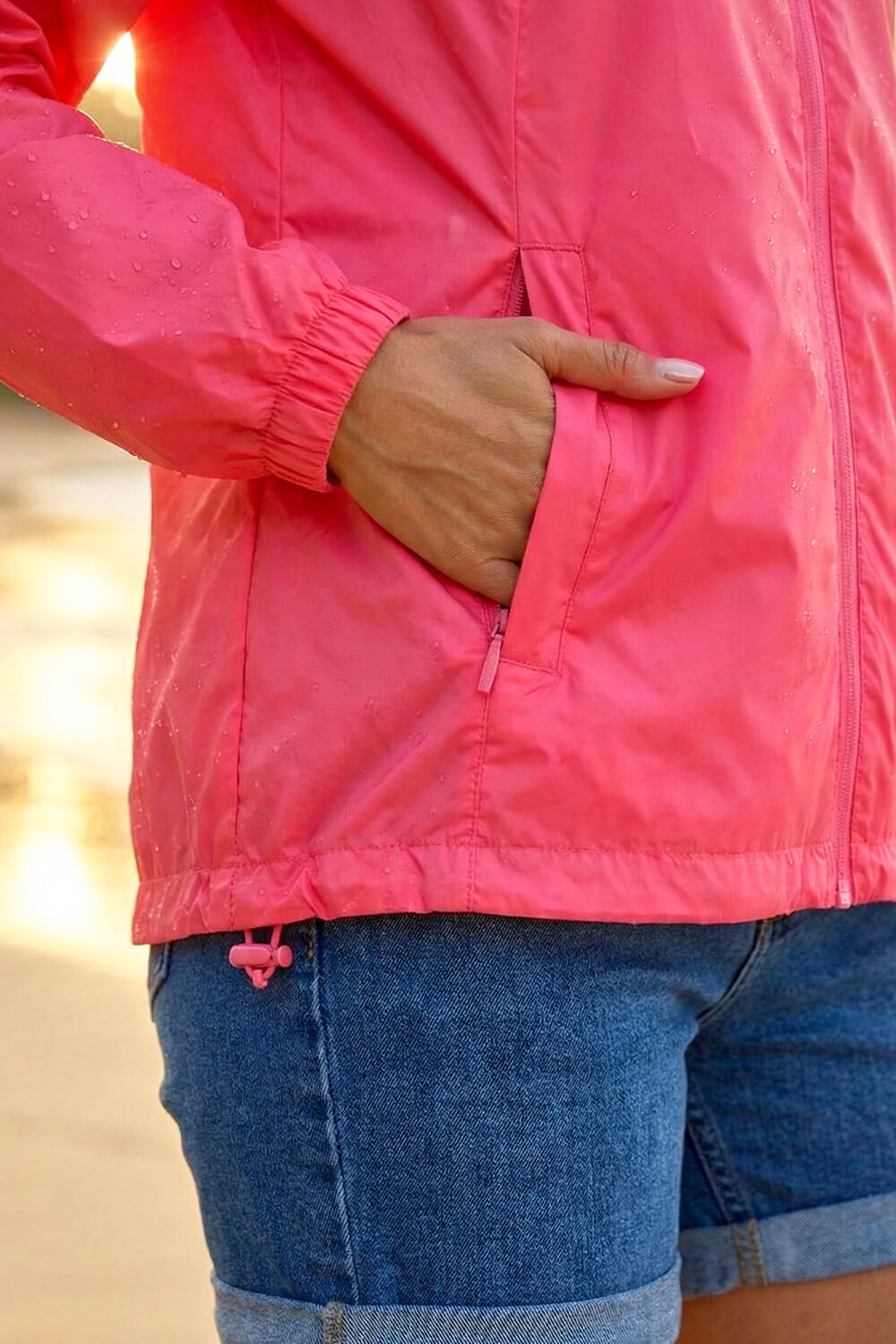 Pink Shower Resistant Jacket, Image 5 of 4