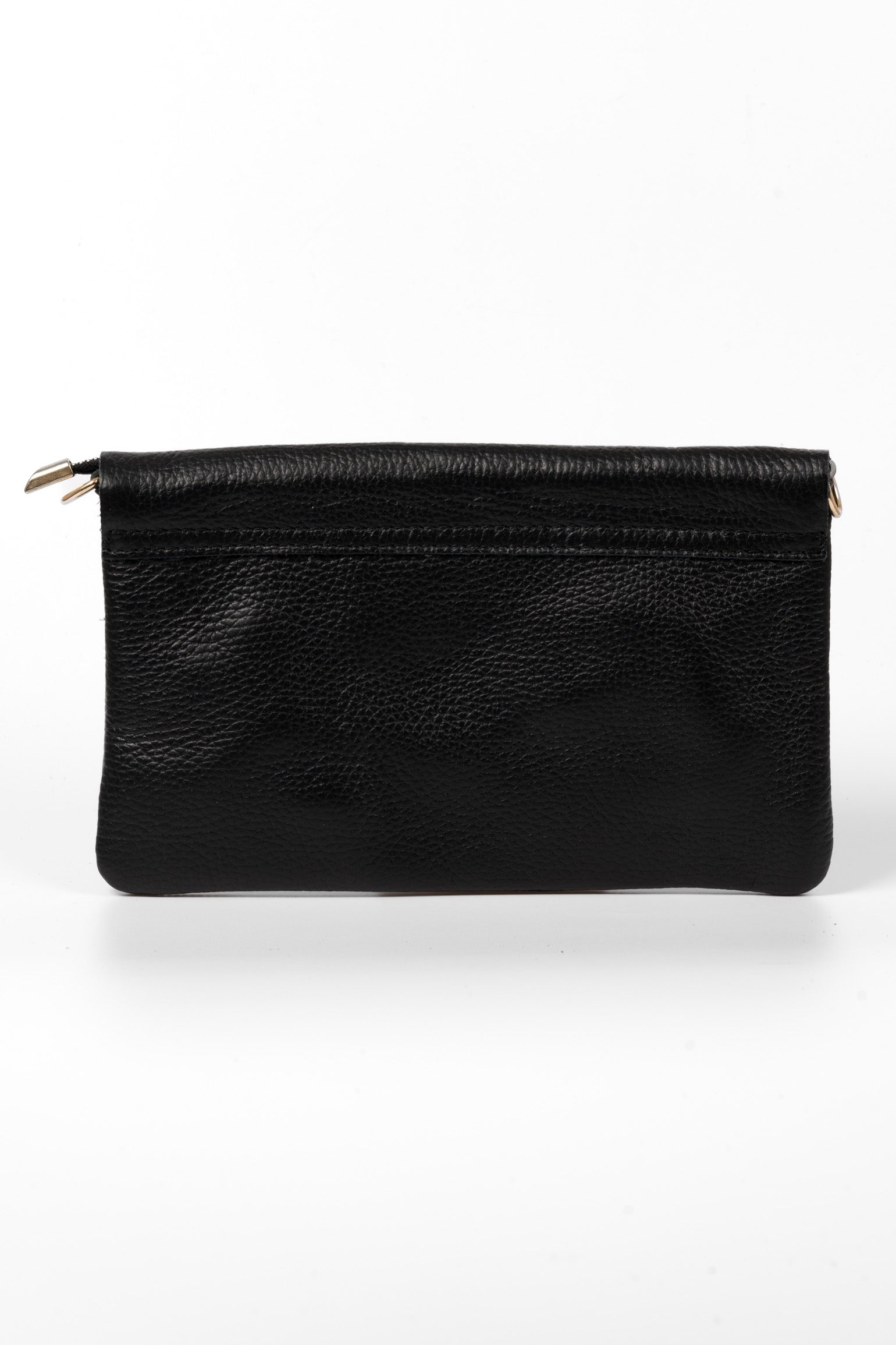 Black Italian Leather Clutch Bag, Image 2 of 3