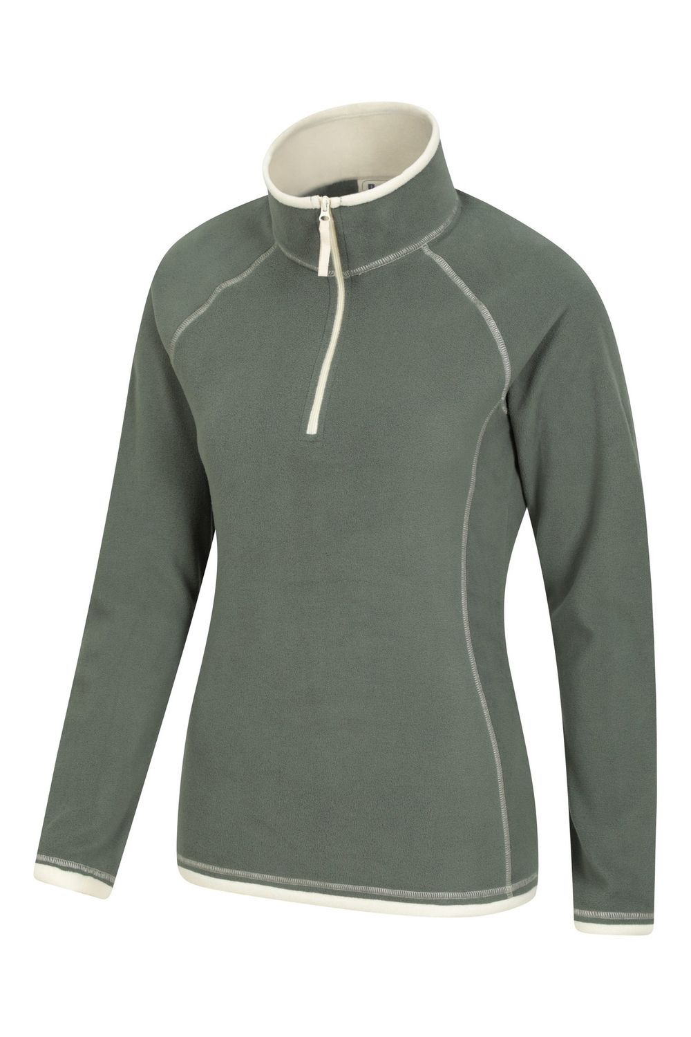 Dark Green Montana Half Zip Fleece Top, Image 3 of 5