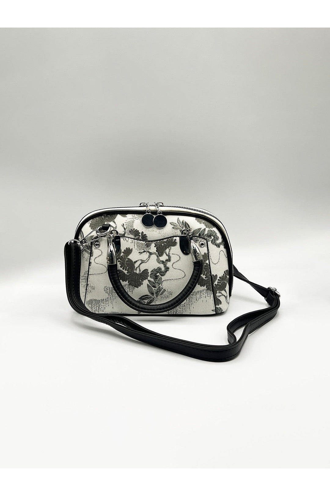 White Floral Print Grab Bag, Image 2 of 5