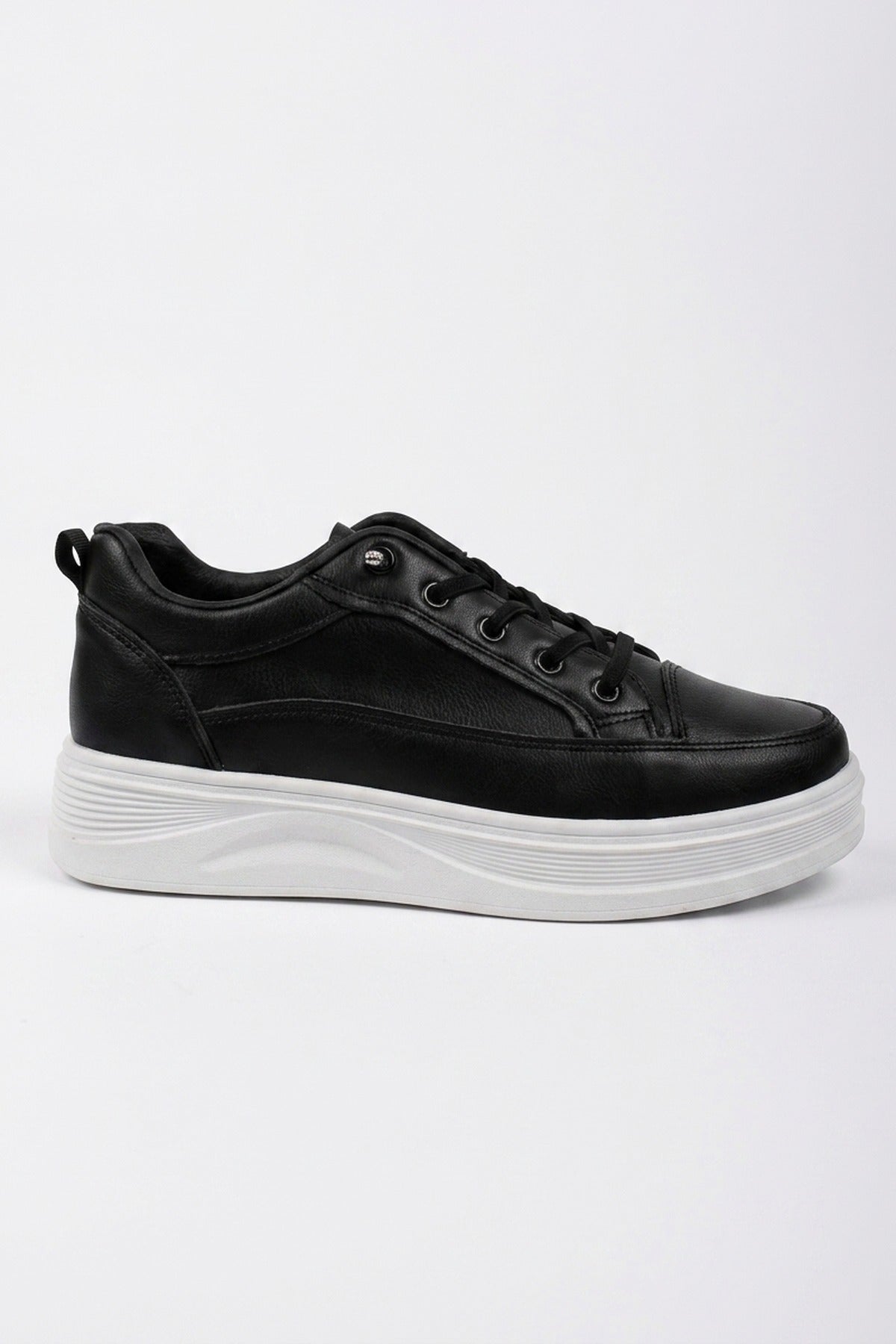 Black Constance Chunky Sole Lace Up Trainers, Image 1 of 5