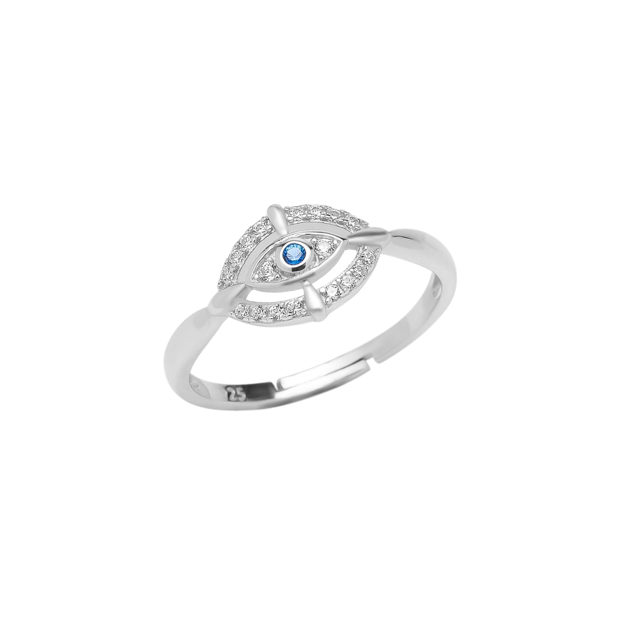 Silver Spero Silver Ancient Evil Eye Sterling Silver Ring, Image 1 of 6