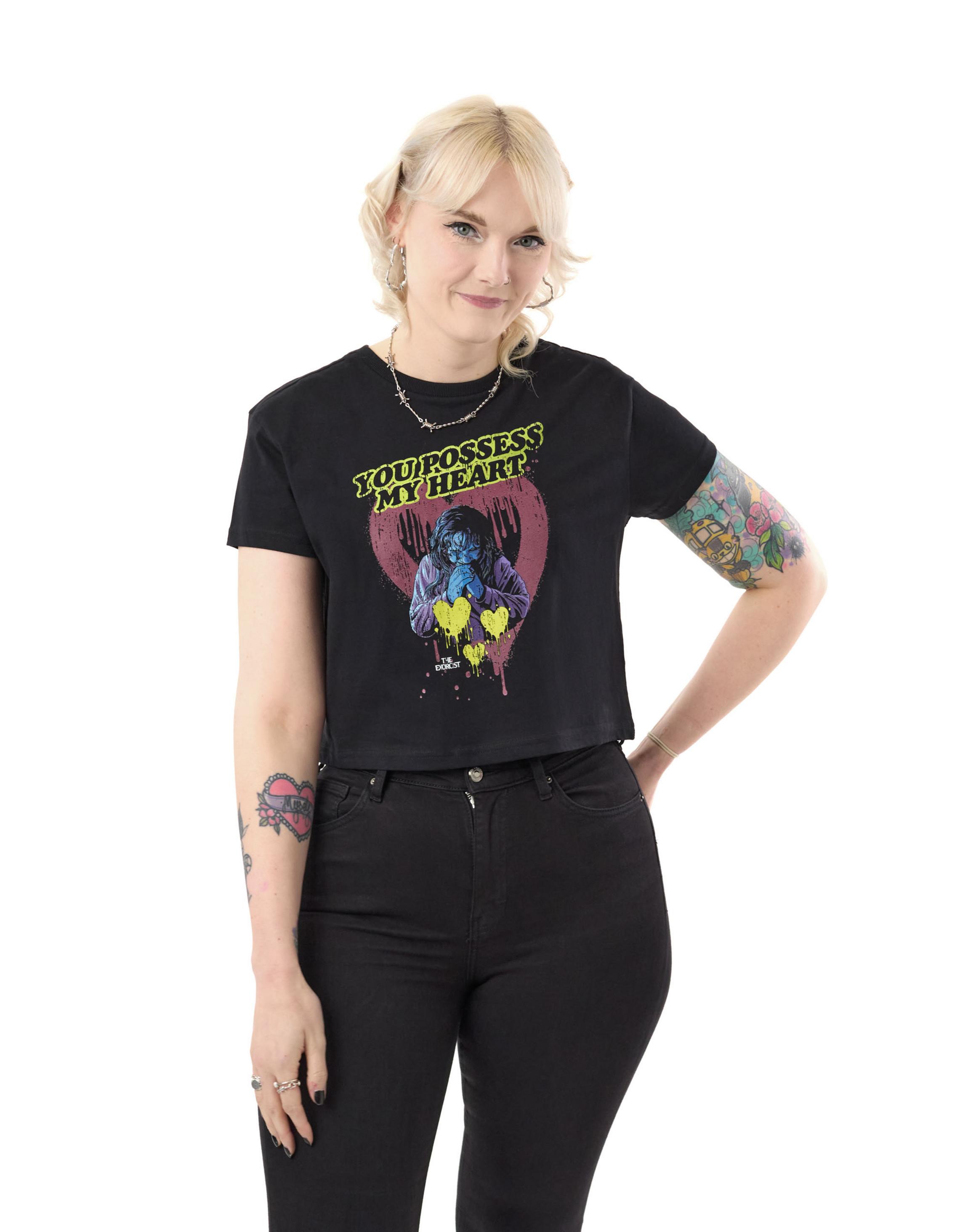 Black Exorcist You Cropped Short Sleeved T-Shirt