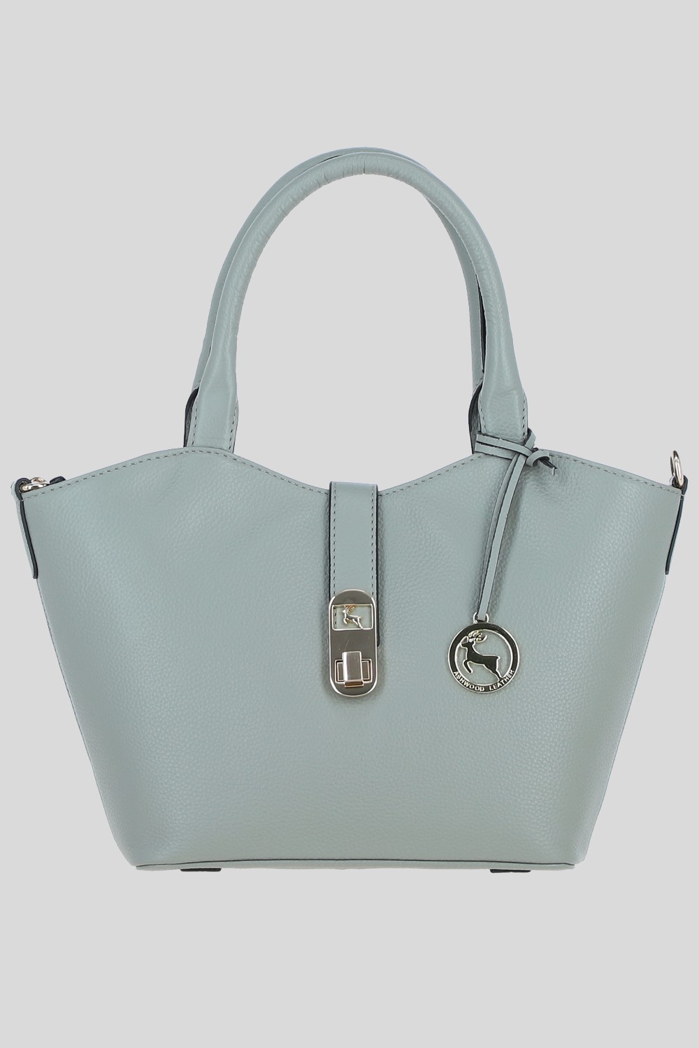 Olive 'Maristella' Real Leather Handbag with Detachable Crossbody Strap, Image 1 of 5