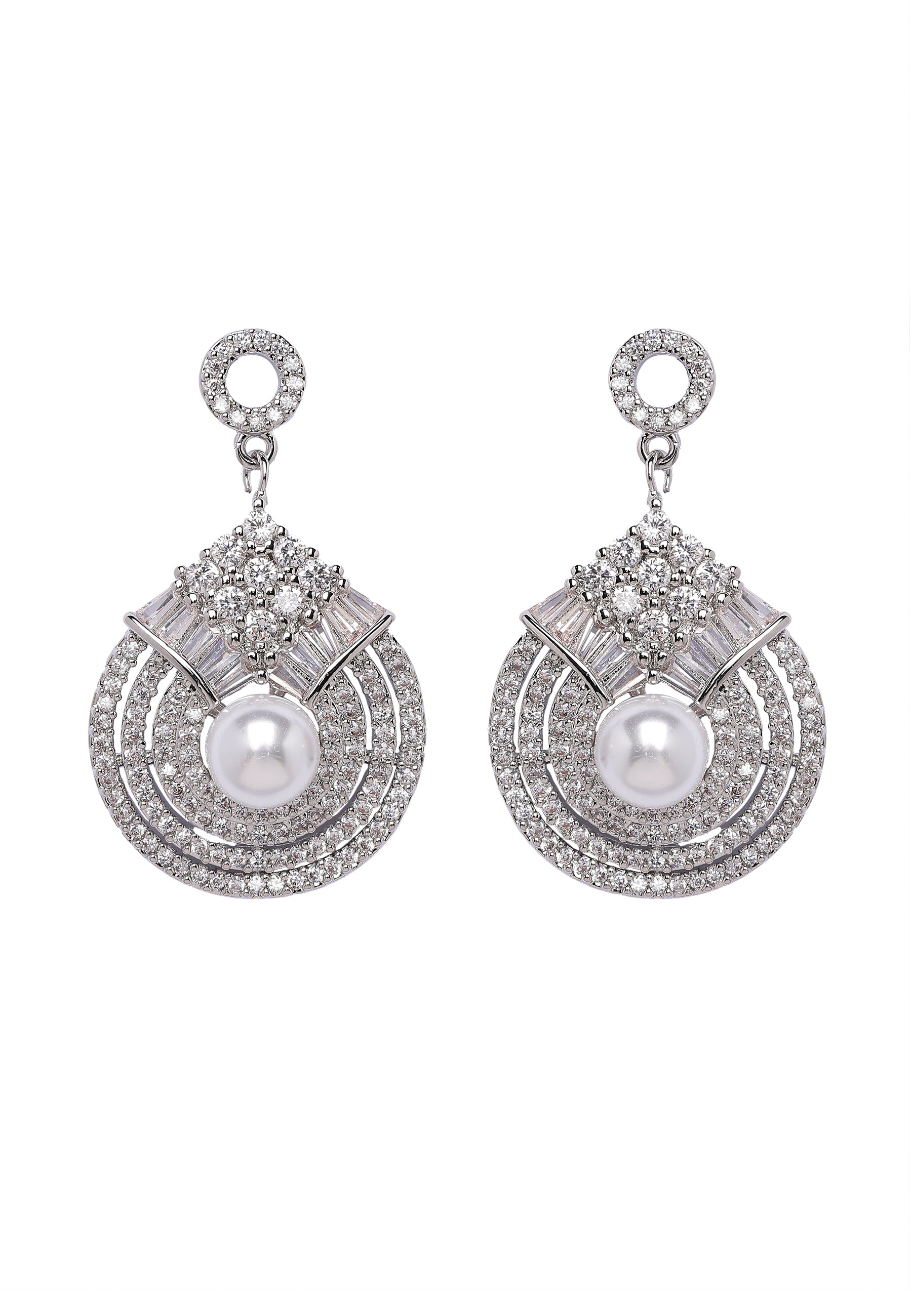 Metallic Pearlescent Radiant Drop Earrings