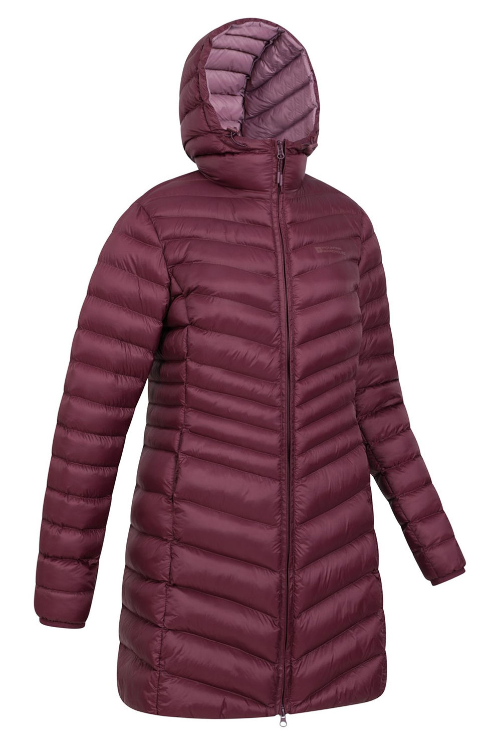 Burgundy Florence Long Padded Jacket, Image 4 of 5