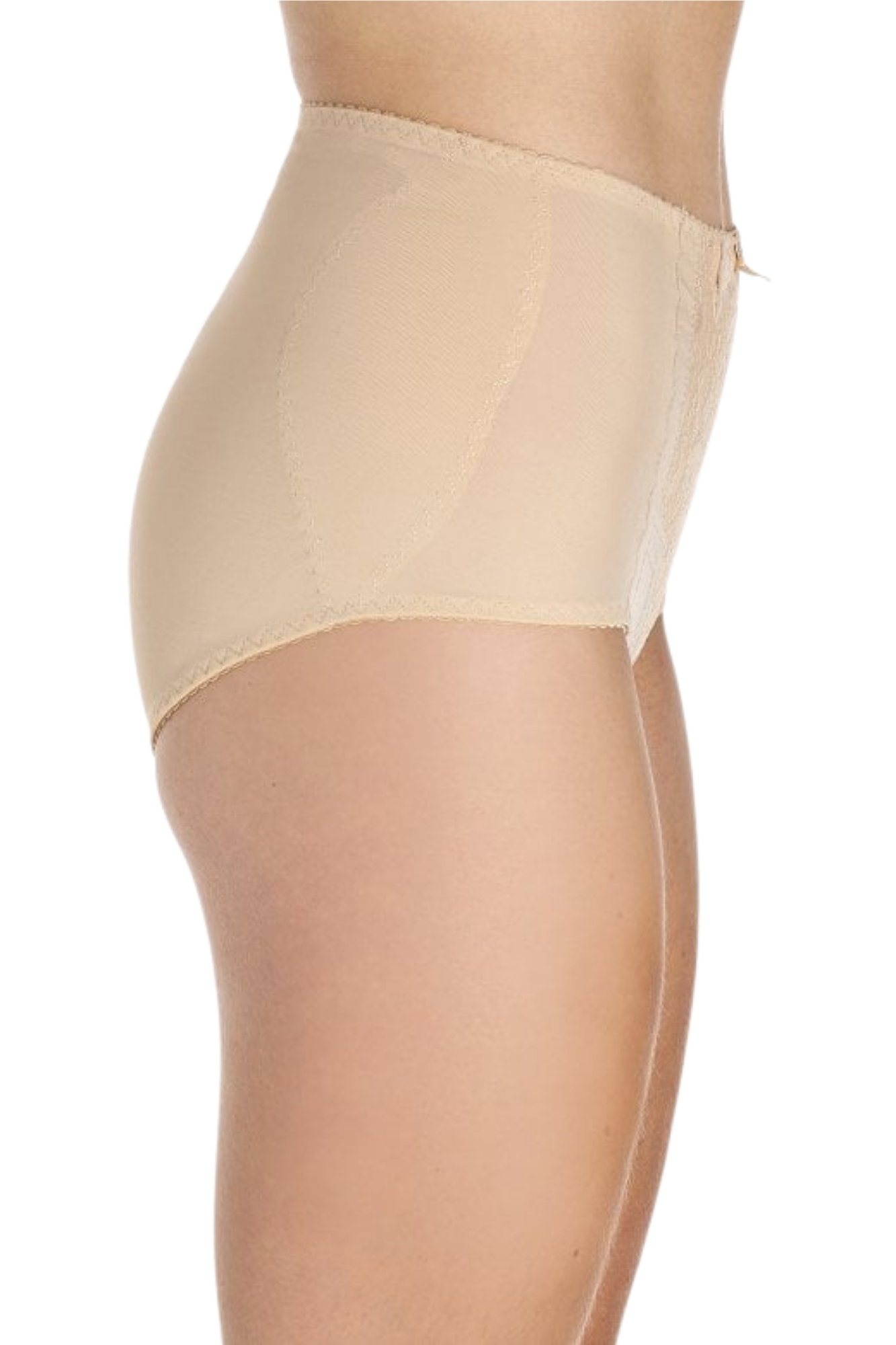 Beige Camille Lingerie Beige 2 Pack Lace Control Briefs, Image 2 of 4