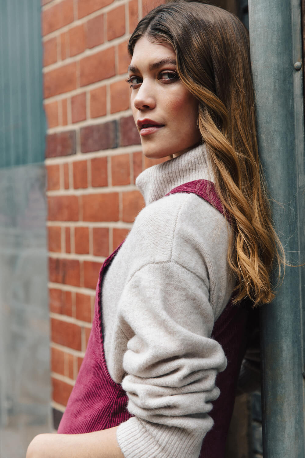 Natural Turtleneck Knit Jumper, Image 7 of 7