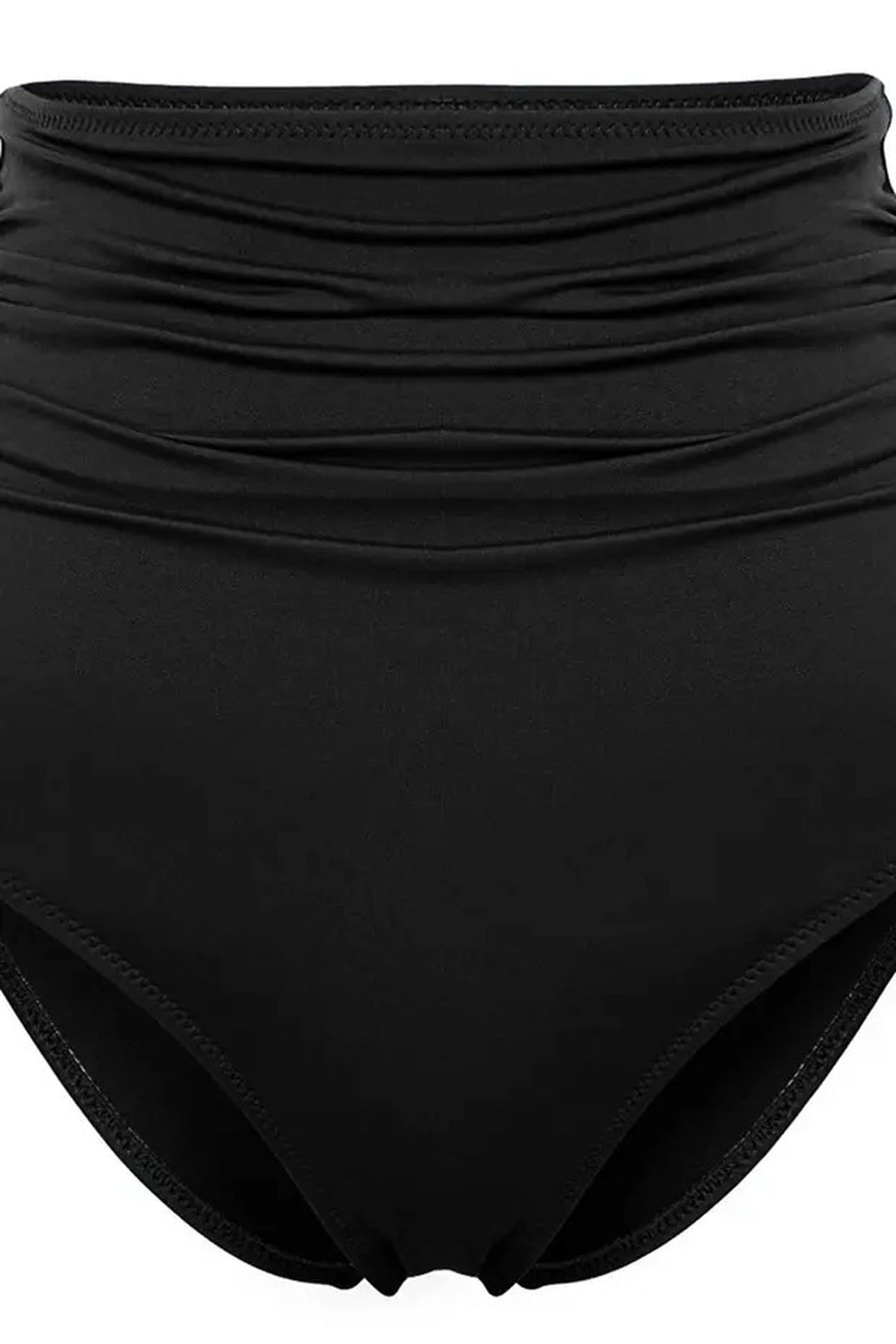 Black High Waist Shaping Bikini Bottom, Image 3 of 5