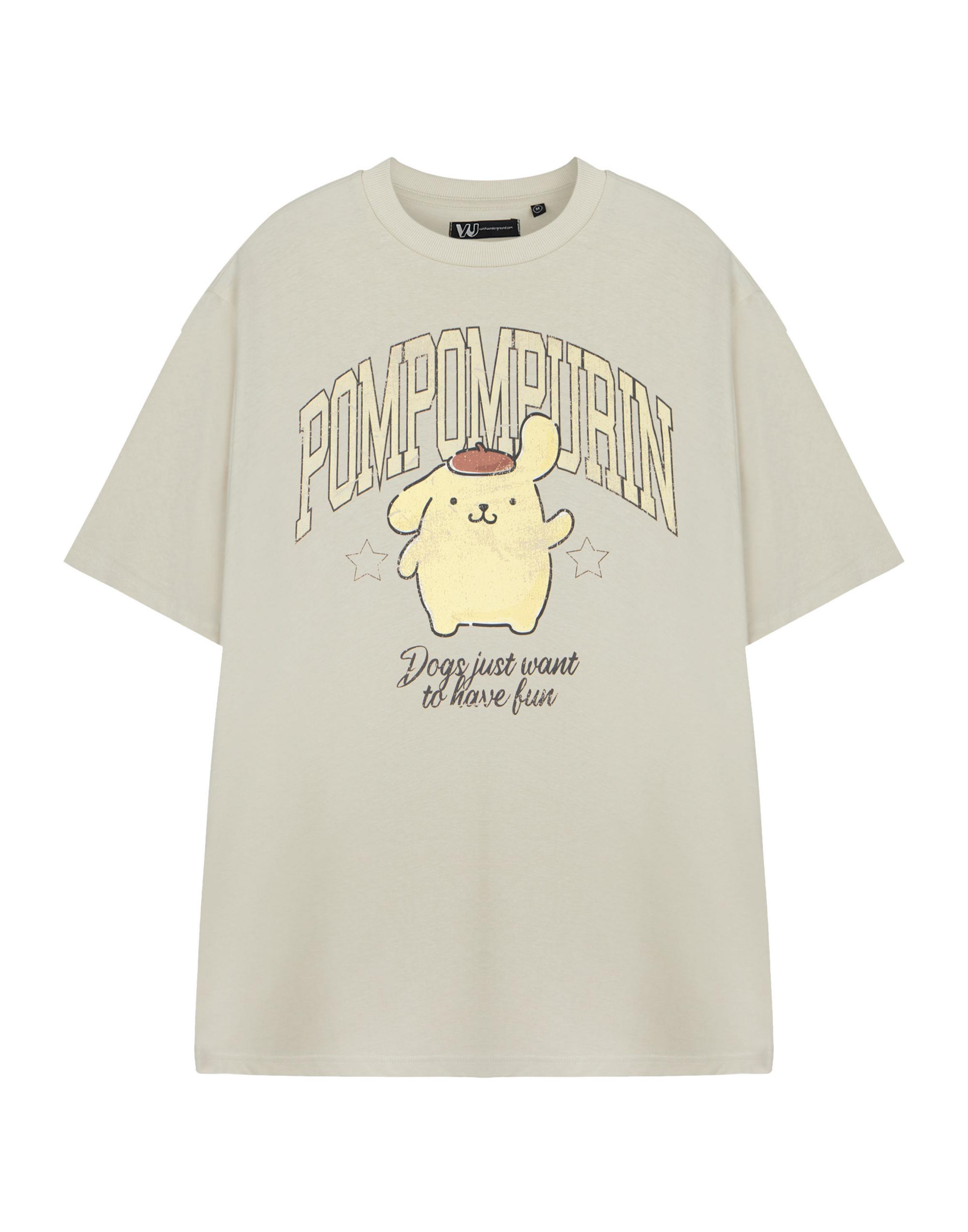 Beige Hello Kitty & Friends Pompompurin T-Shirt, Image 1 of 3