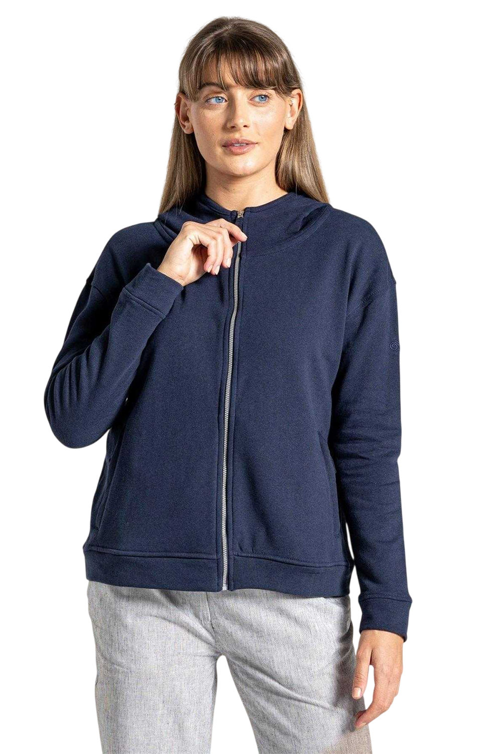 Navy Blue Eden Fleece Top, Image 1 of 3