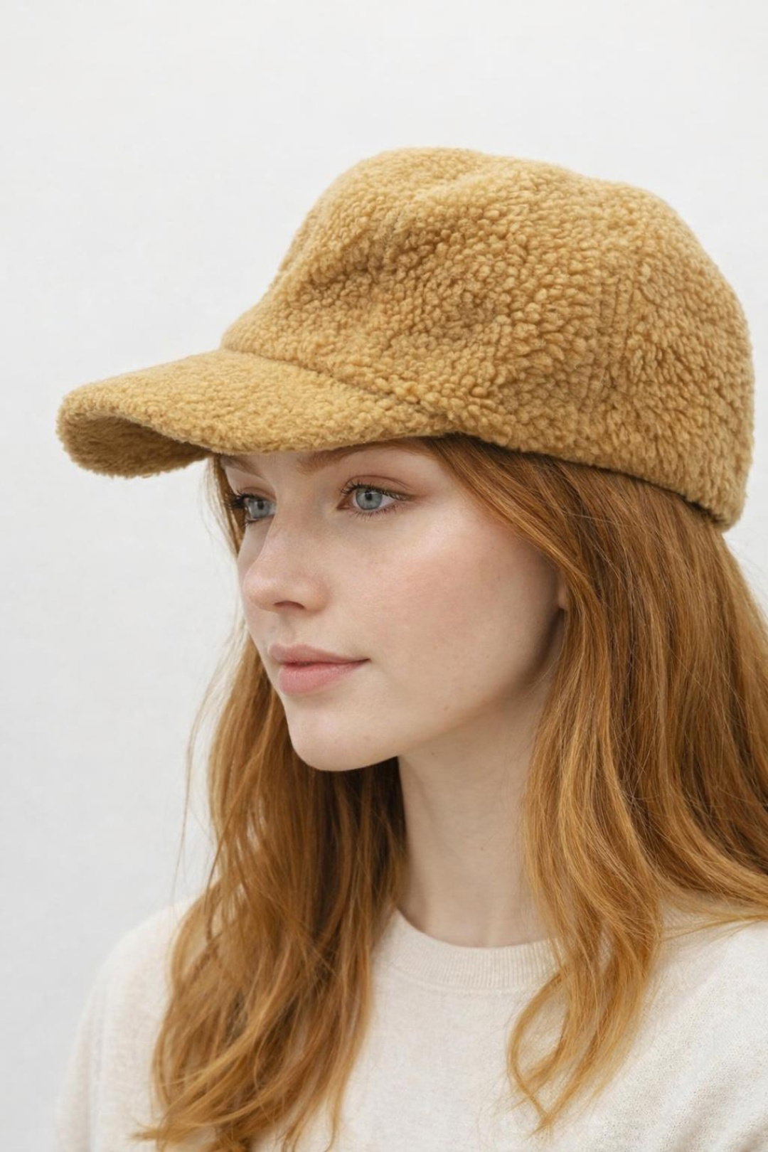 Beige SVNX Beige Borg Cap, Image 1 of 4