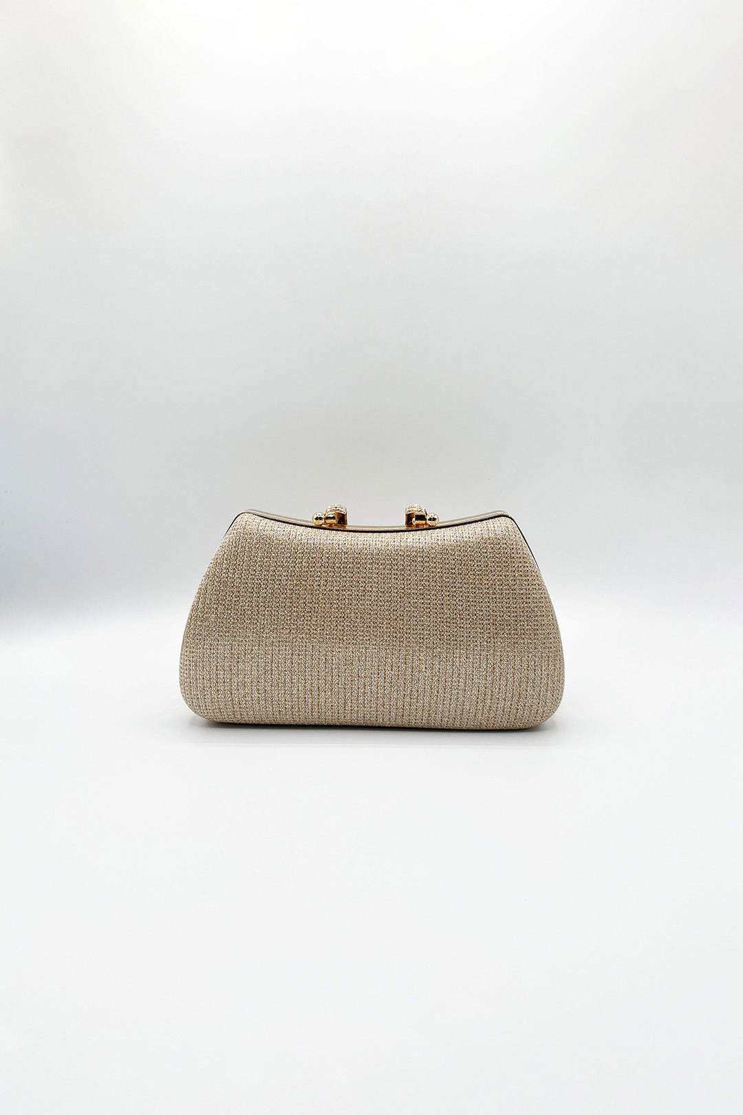 Gold Gold Shimmer Clutch Bag, Image 4 of 5
