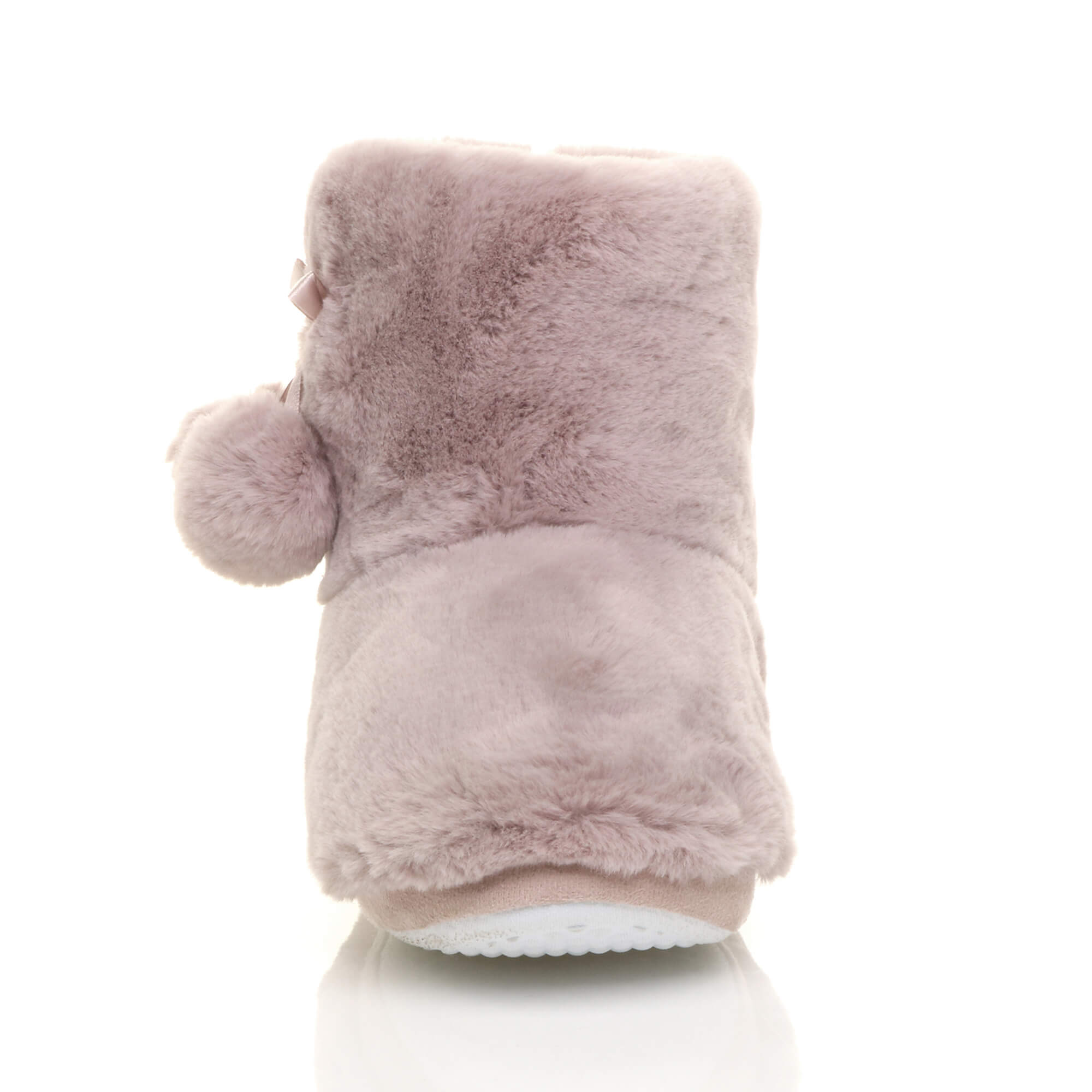 Mocha AJVANI Mocha Faux Fur Lined Slip On Memory Foam Mules Slippers, Image 6 of 6