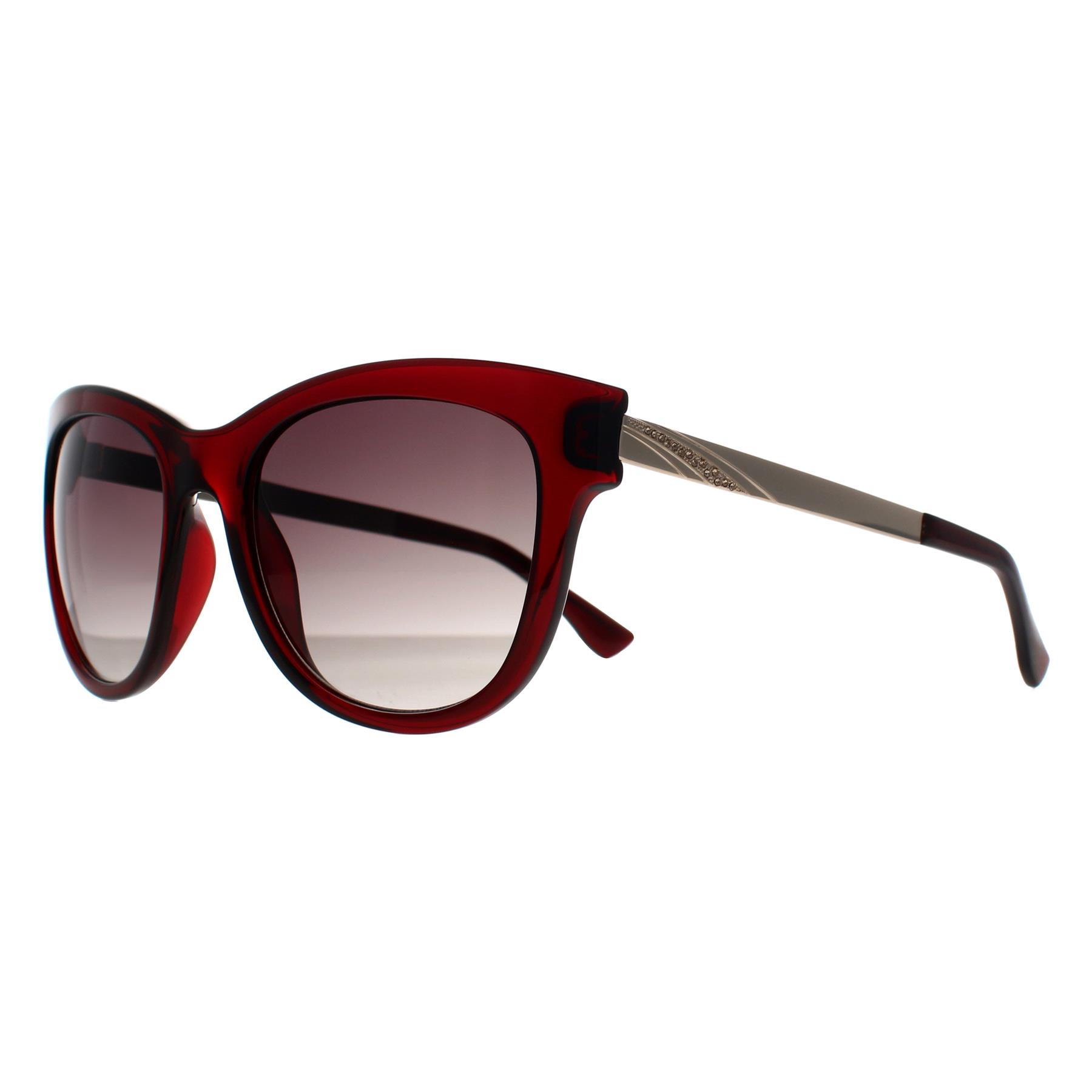 Red Cat Eye Transparent Burgundy Smoke Grey Gradient N2807, Image 2 of 3