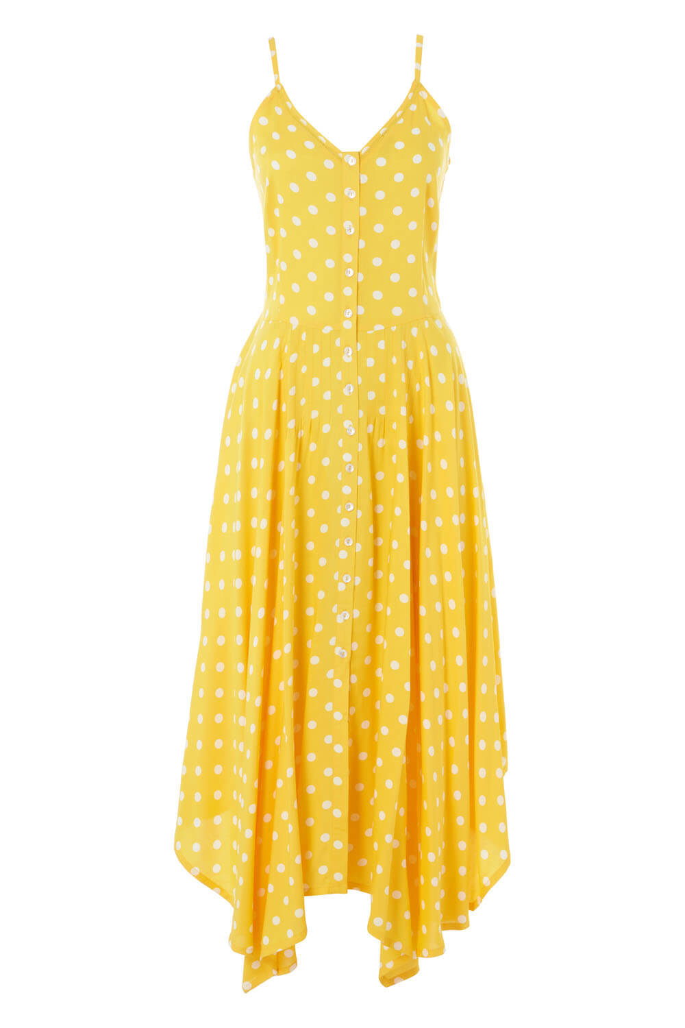 yellow polka dot bridesmaid dresses Zapaka Women Vintage Dress Yellow 1950s Pin Up Polka Dots Dress, Yellow / L main image 1