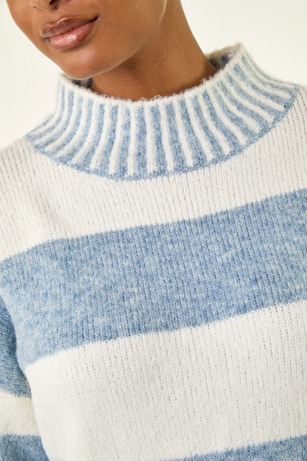 Ivory Stripe Knitted Jumper, Image 6 of 5