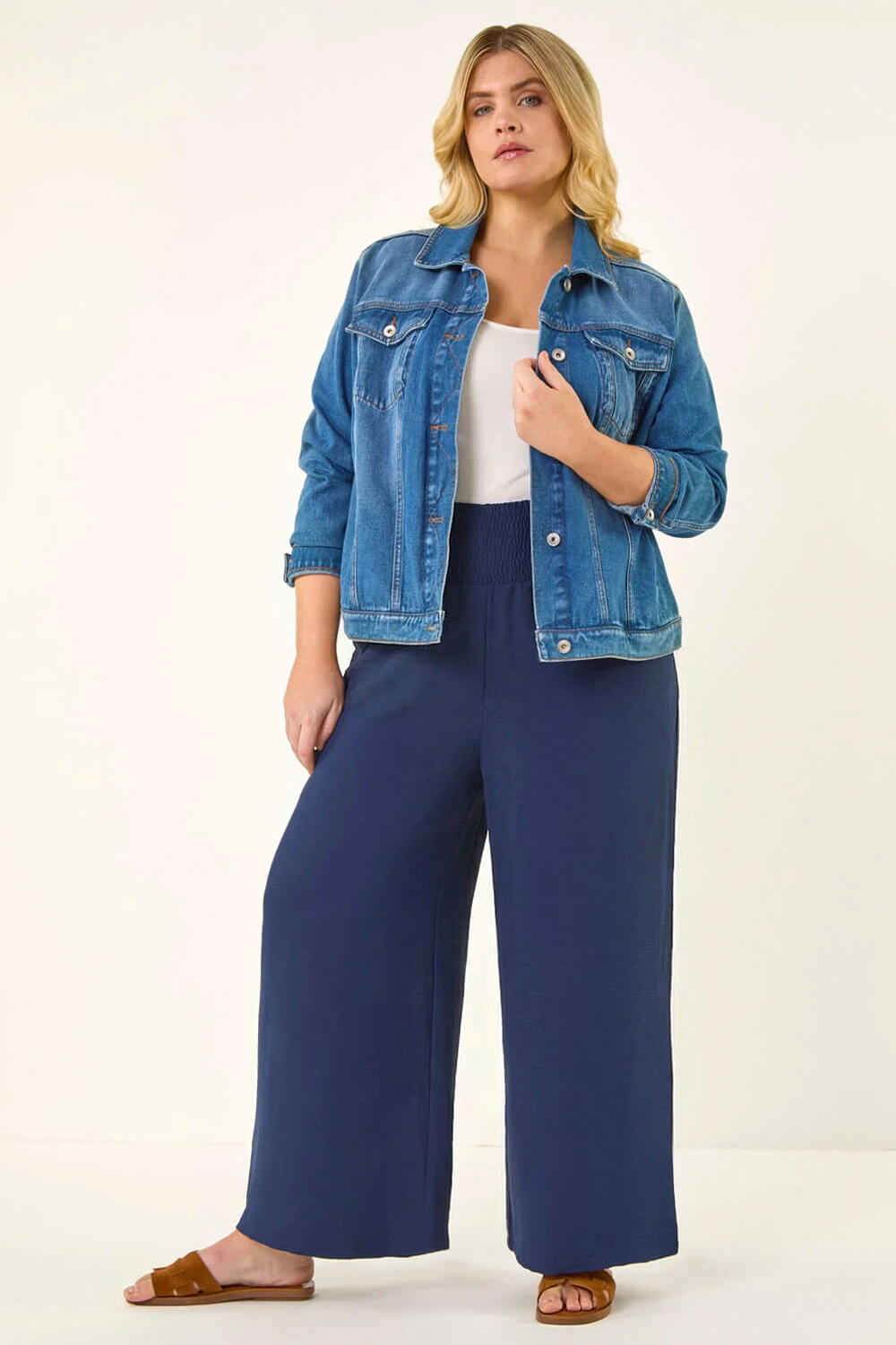  Curve Shirred Wide Leg Trouser , Image 3 of 5