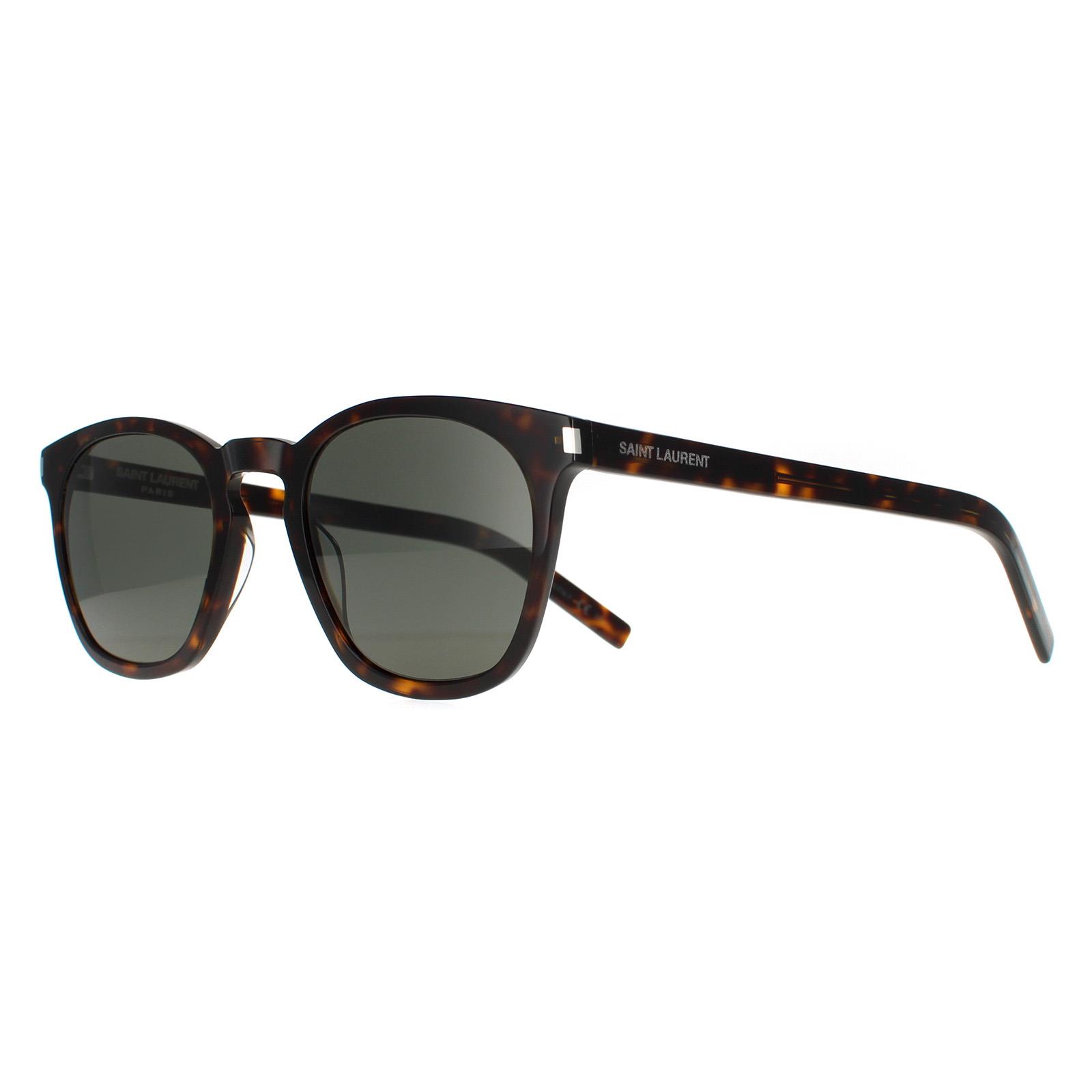 Brown Square Dark Havana Grey SL 28 SLIM Sunglasses, Image 2 of 6