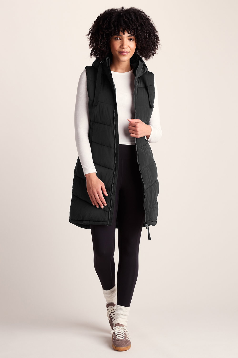 Black Ranskill Long Insulated Gilet, Image 4 of 6