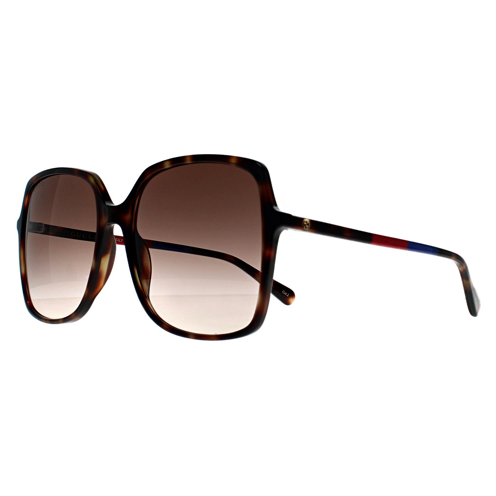 Brown Gucci Brown Square Havana Brown Gradient GG0544S, Image 2 of 3