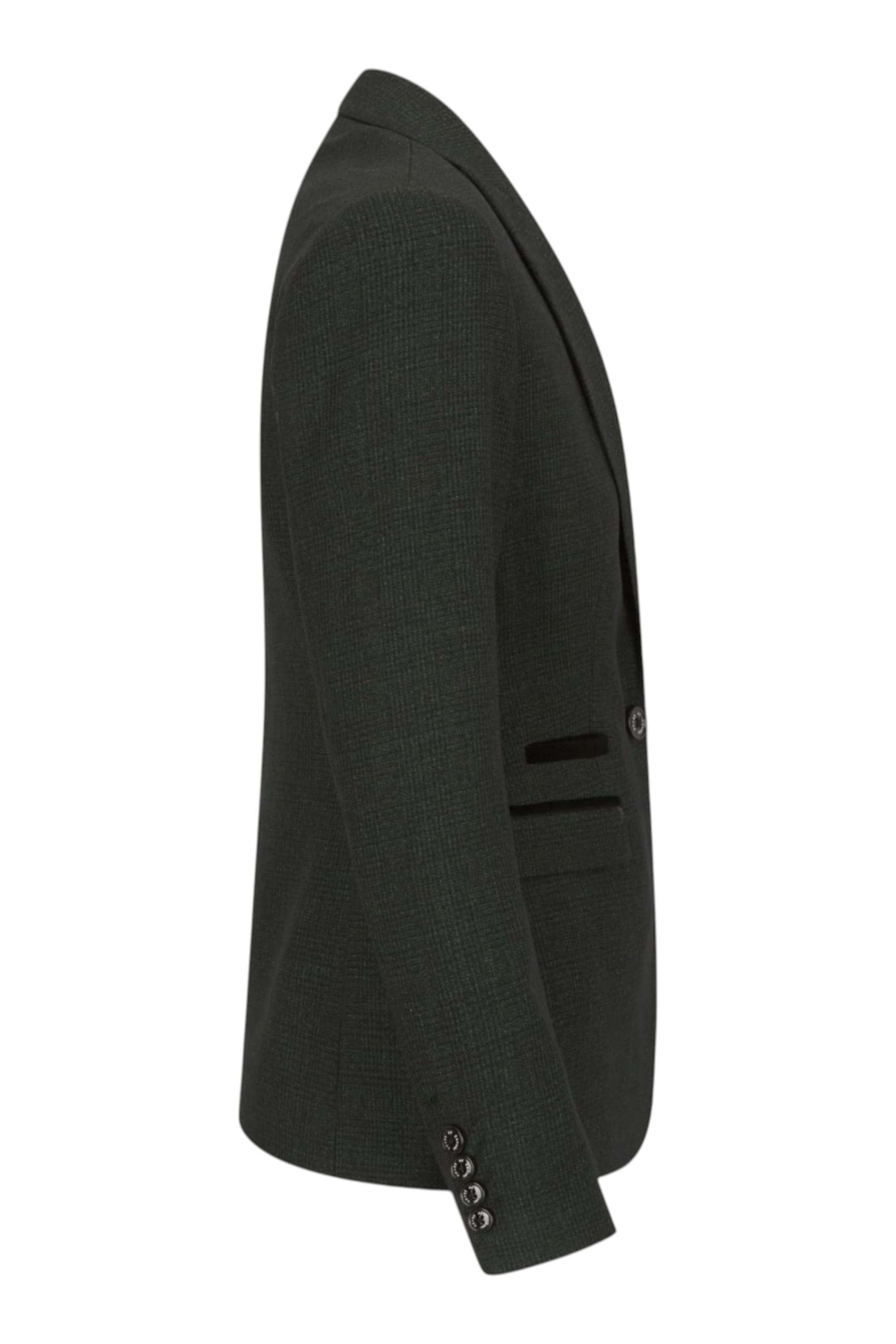 Olive Infinity Leather Olive Women's Tweed Green Check Blazer Wool Jacket, Image 4 of 6